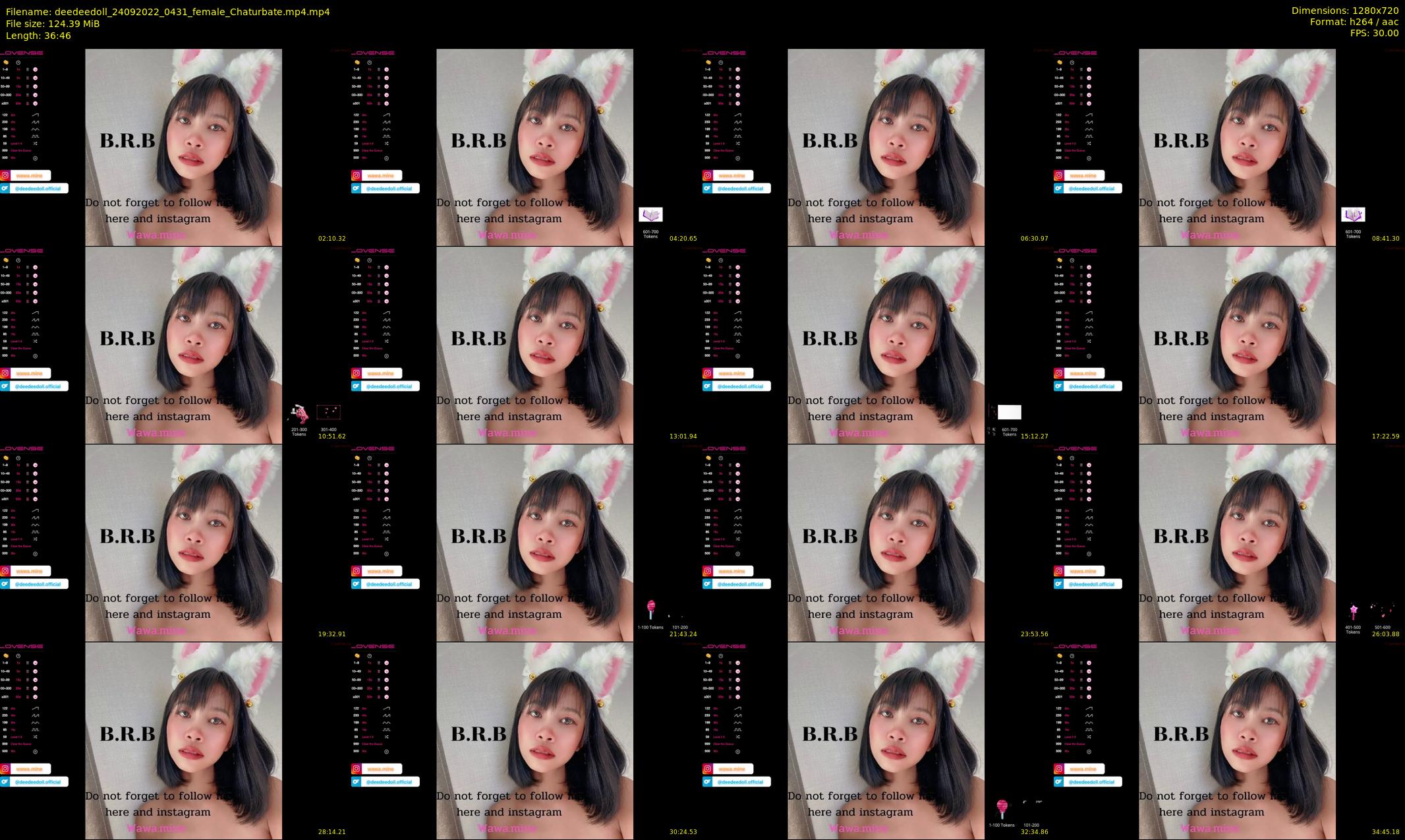 deedeedoll — 37 minute Chaturbate female cam show recording, 720p, Sep 24, 2022