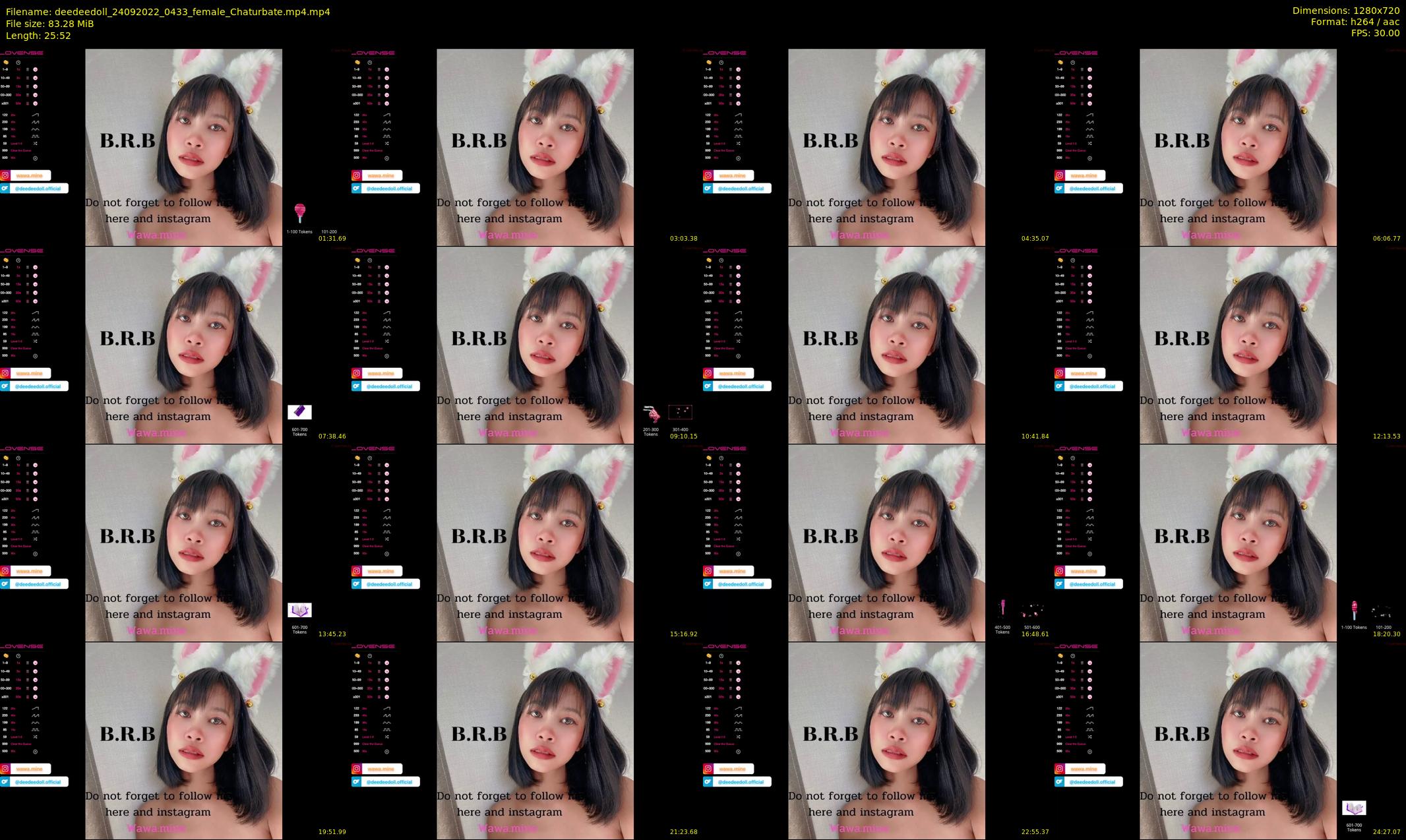 deedeedoll — 26 minute Chaturbate female cam show recording, 720p, Sep 24, 2022