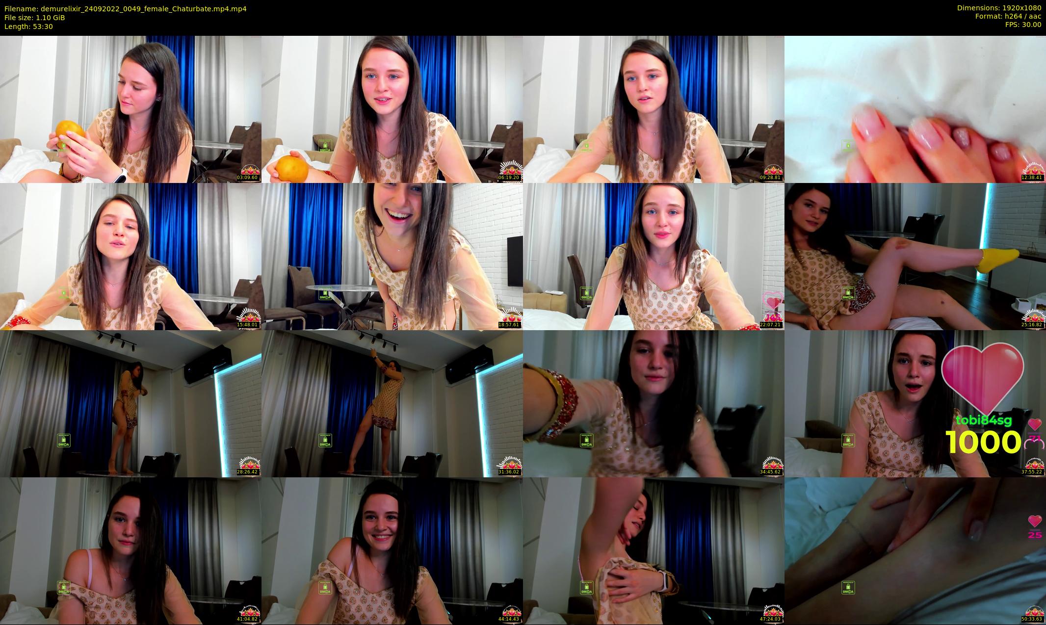 demurelixir — 54 minute Chaturbate female cam show recording, 1080p, Sep 24, 2022