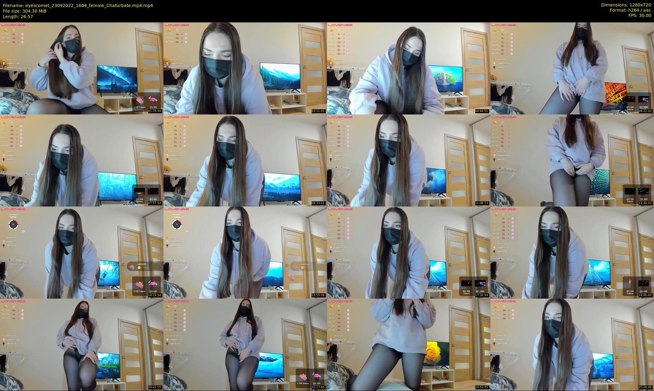 eyescomet — 27 minute Chaturbate female cam show recording, 720p, Sep 23, 2022