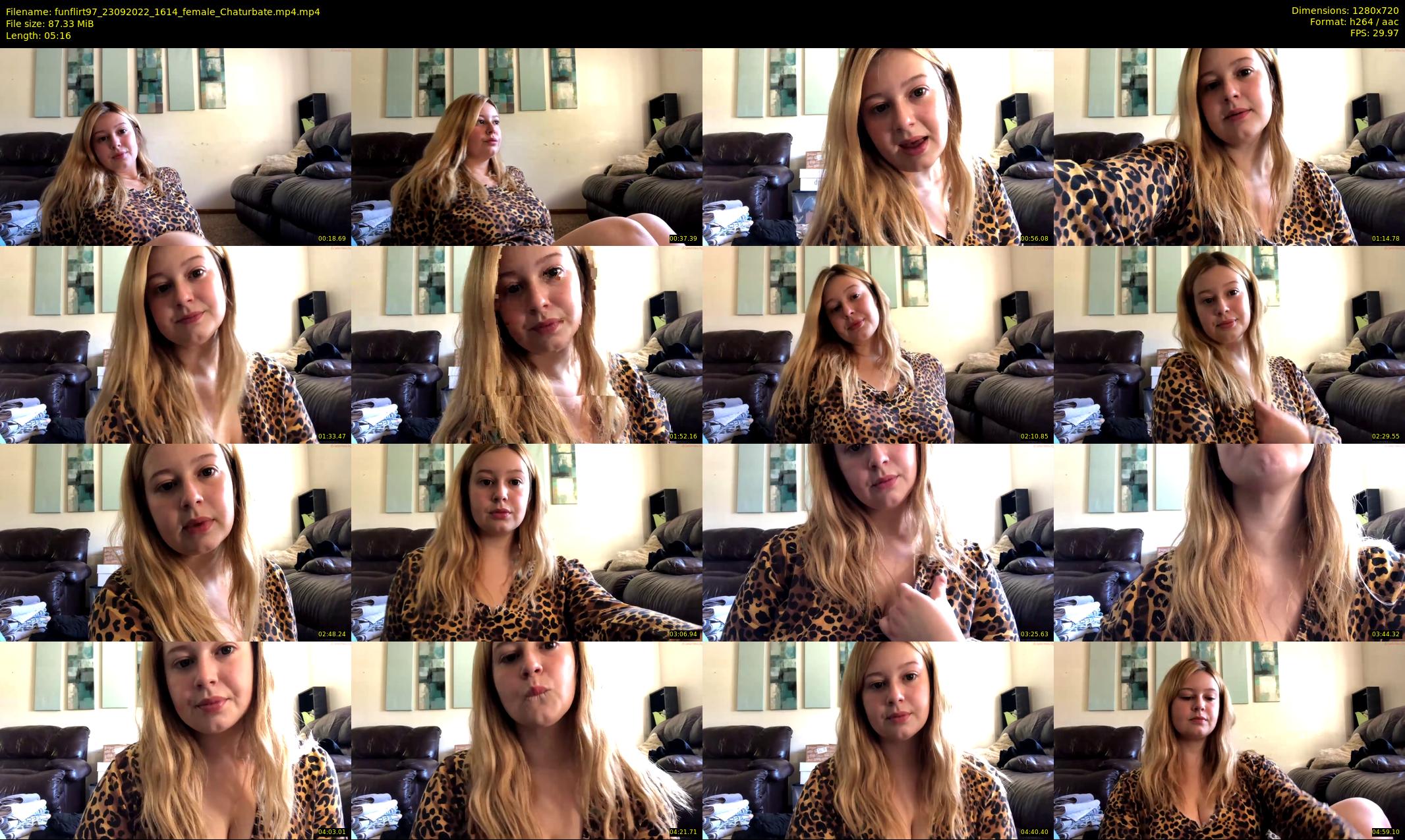 funflirt97 — 6 minute Chaturbate female cam show recording, 720p, Sep 23, 2022