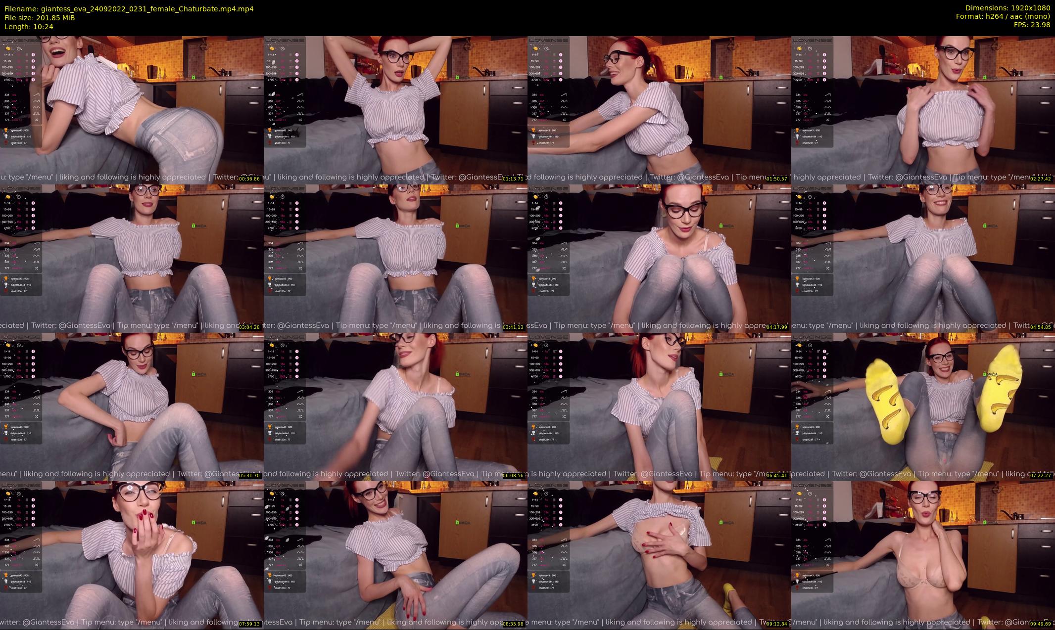 giantess_eva — 11 minute Chaturbate female cam show recording, 1080p, Sep 24, 2022