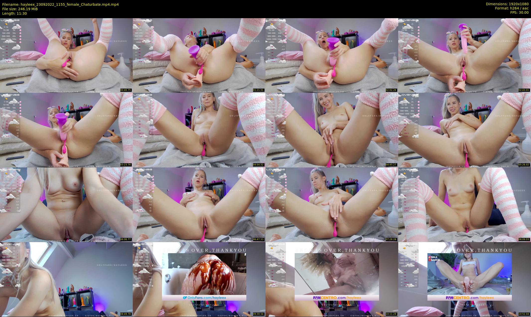 hayleex — 12 minute Chaturbate female cam show recording, 1080p, Sep 23, 2022