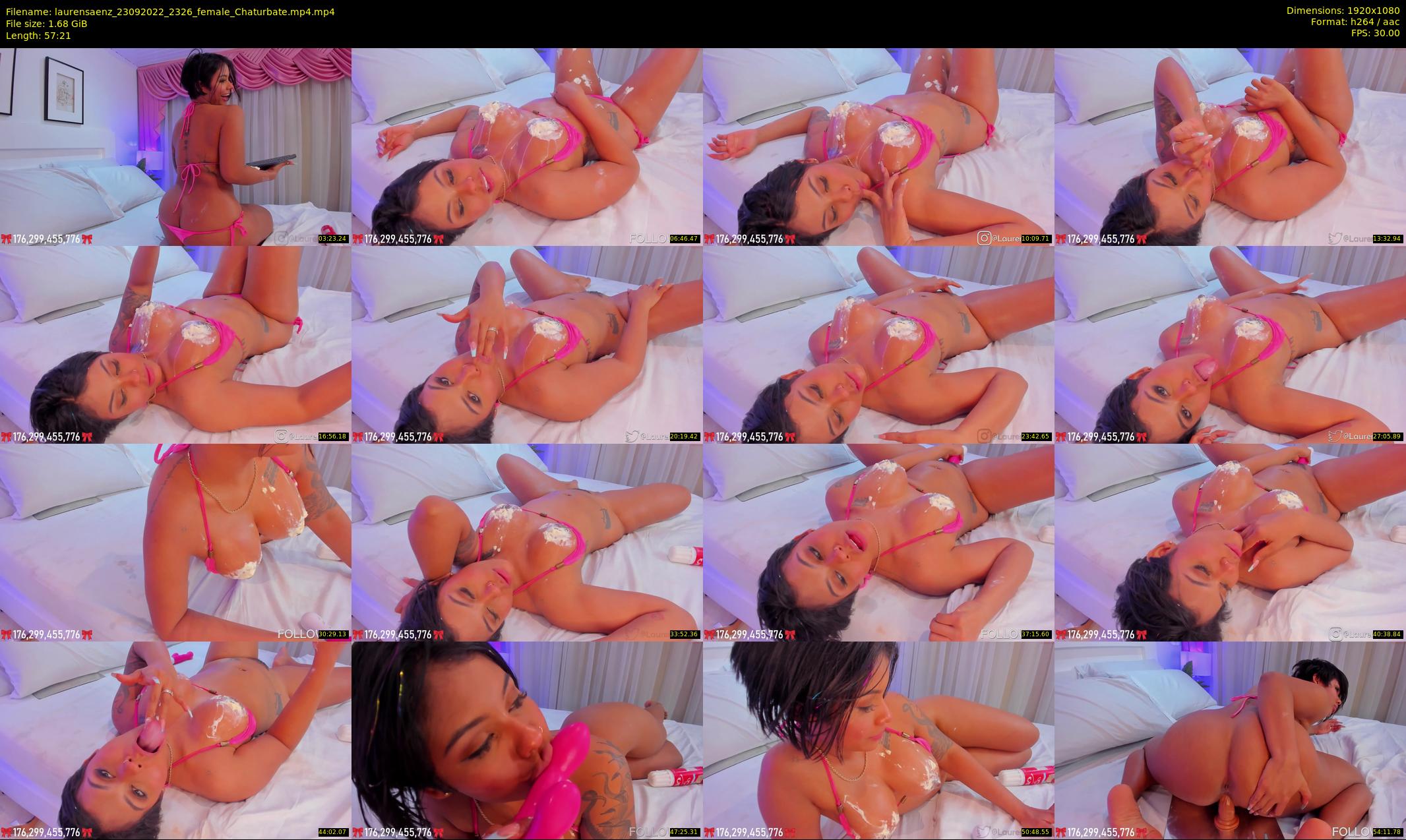 laurensaenz — 58 minute Chaturbate female cam show recording, 1080p, Sep 23, 2022