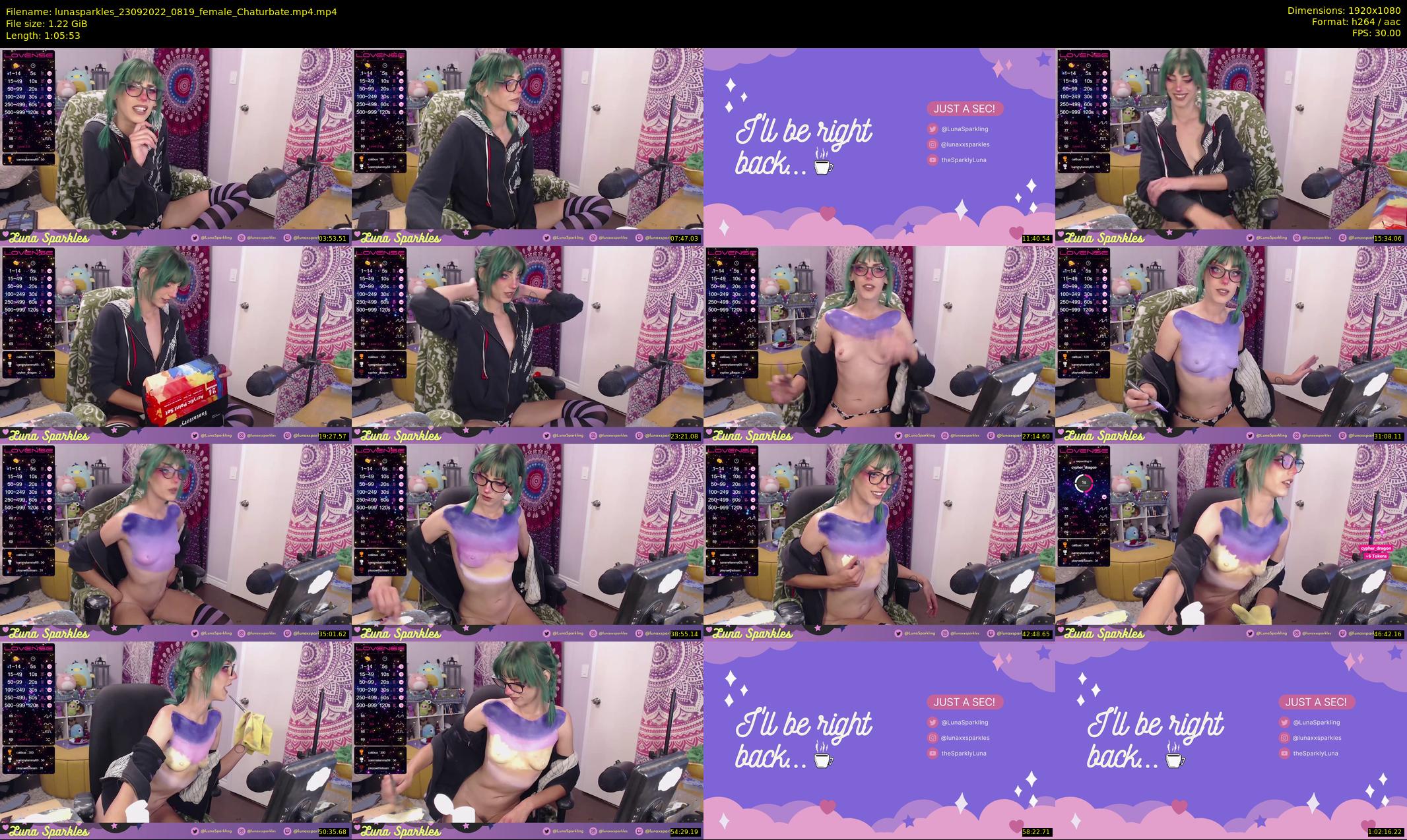 lunasparkles — 66 minute Chaturbate female cam show recording, 1080p, Sep 23, 2022