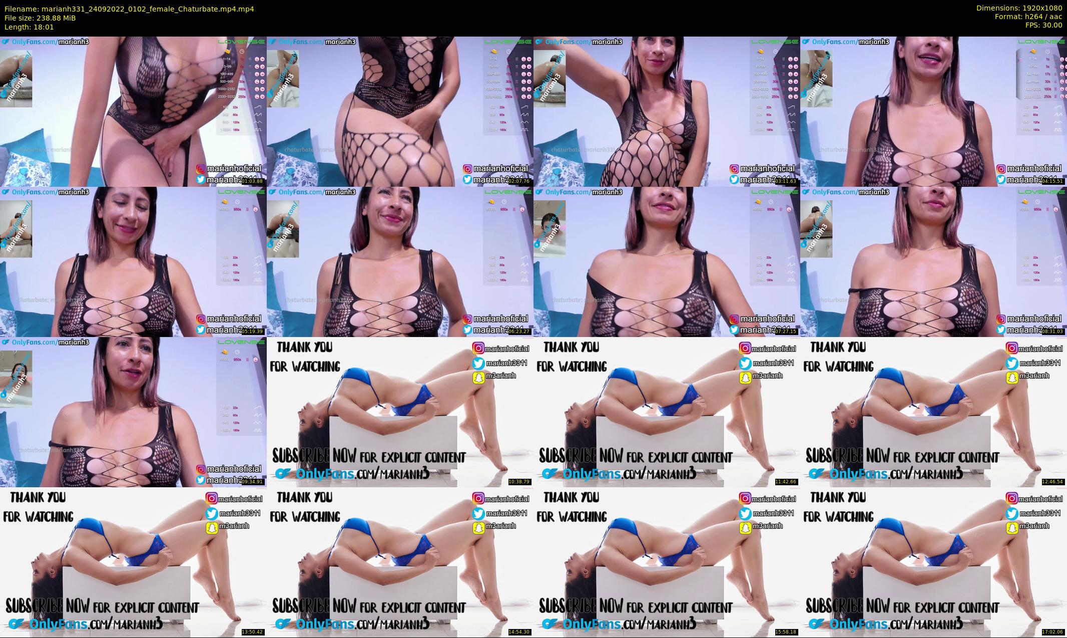 marianh331 — 19 minute Chaturbate female cam show recording, 1080p, Sep 24, 2022