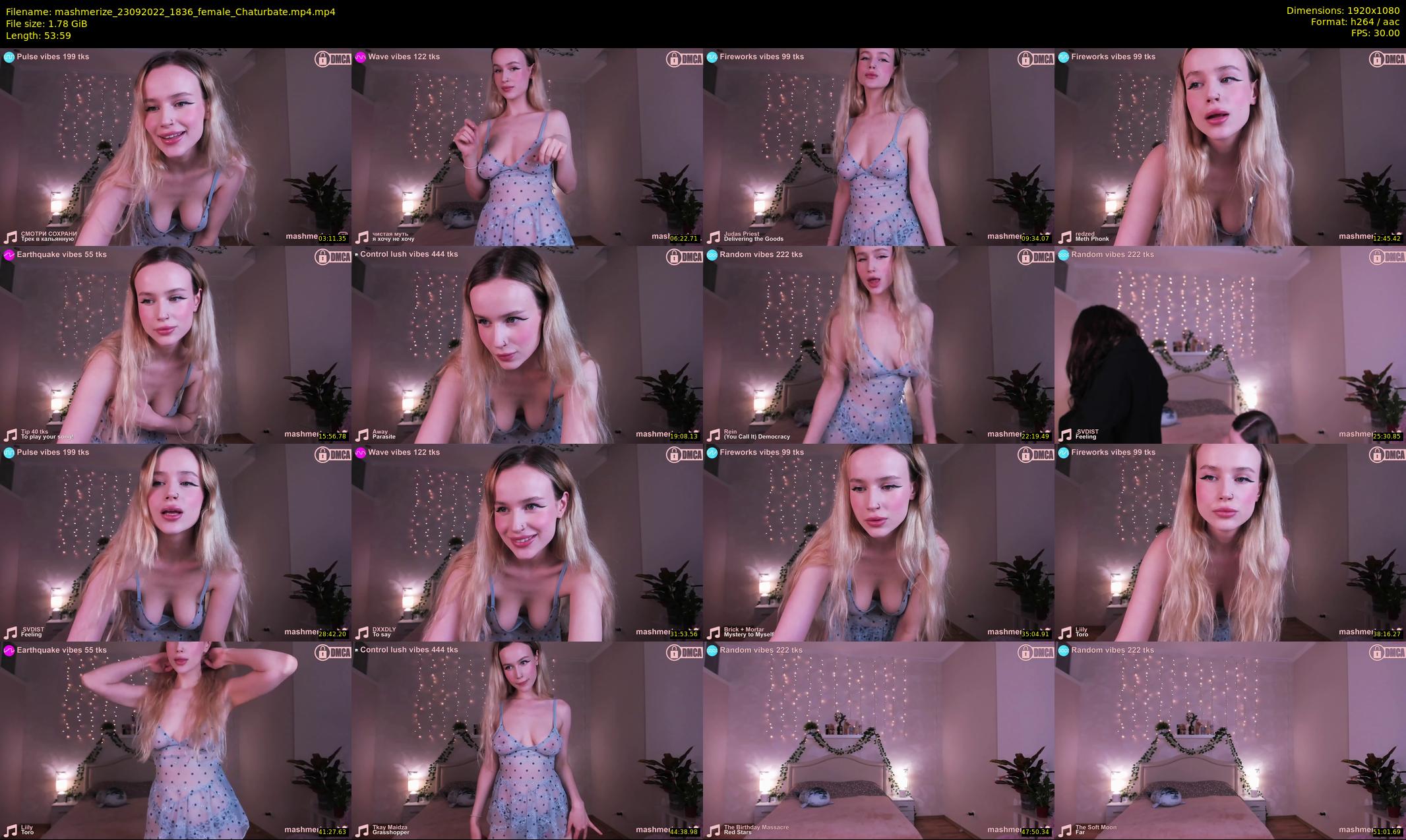 mashmerize — 54 minute Chaturbate female cam show recording, 1080p, Sep 23, 2022