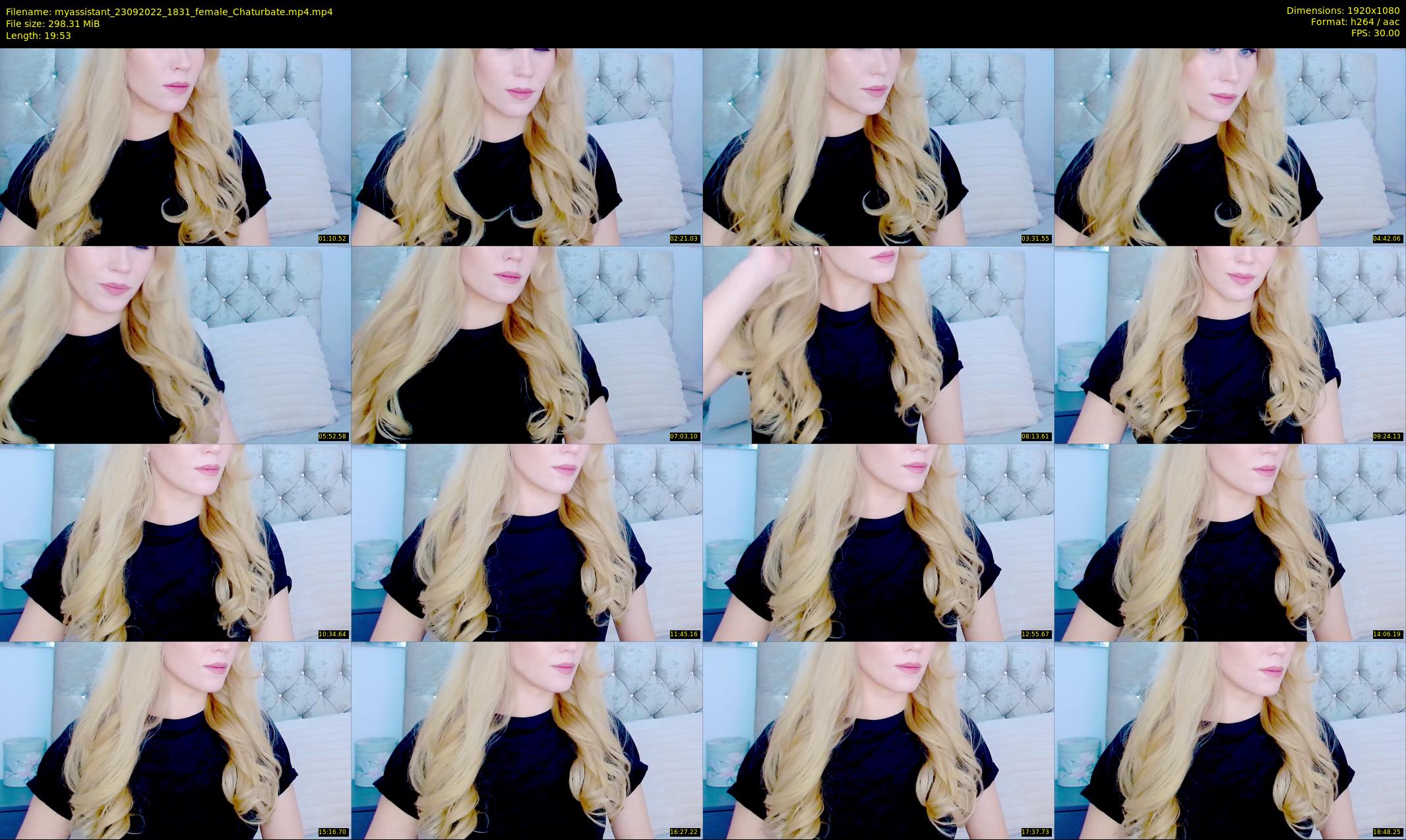 myassistant — 20 minute Chaturbate female cam show recording, 1080p, Sep 23, 2022