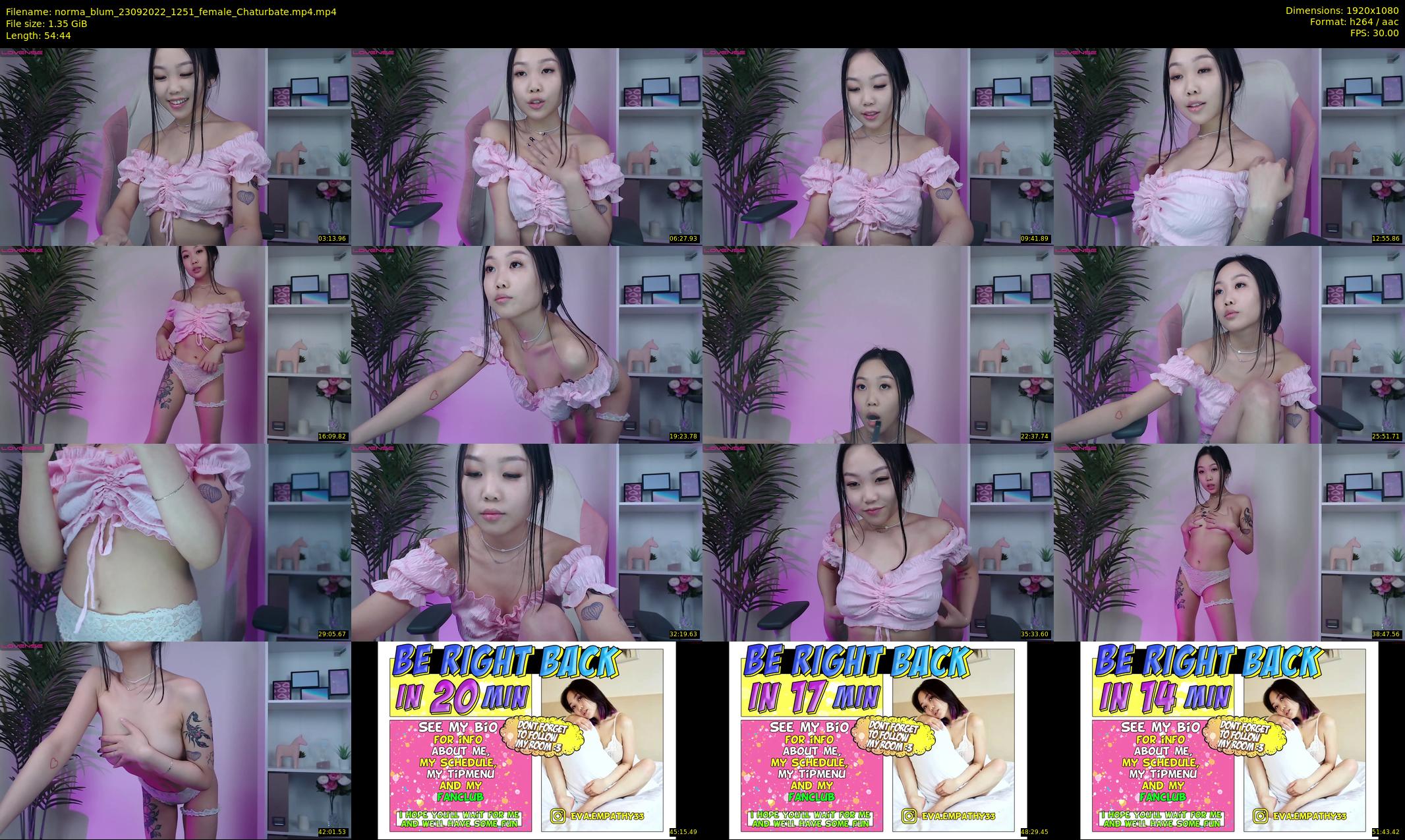 norma_blum — 55 minute Chaturbate female cam show recording, 1080p, Sep 23, 2022