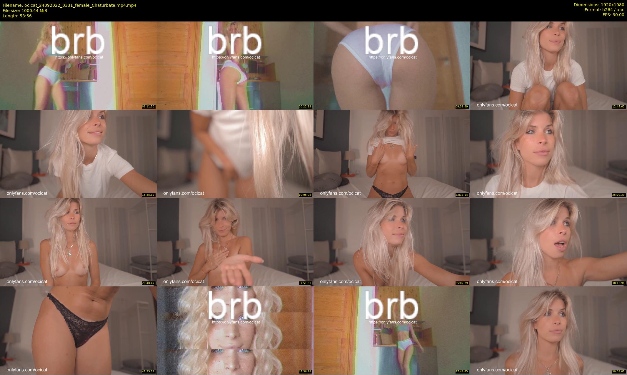 ocicat — 54 minute Chaturbate female cam show recording, 1080p, Sep 24, 2022