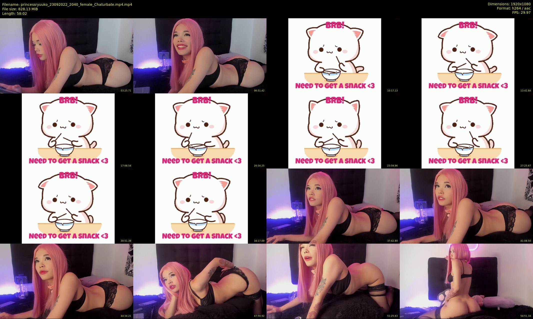 princessryuuko — 59 minute Chaturbate female cam show recording, 1080p, Sep 23, 2022