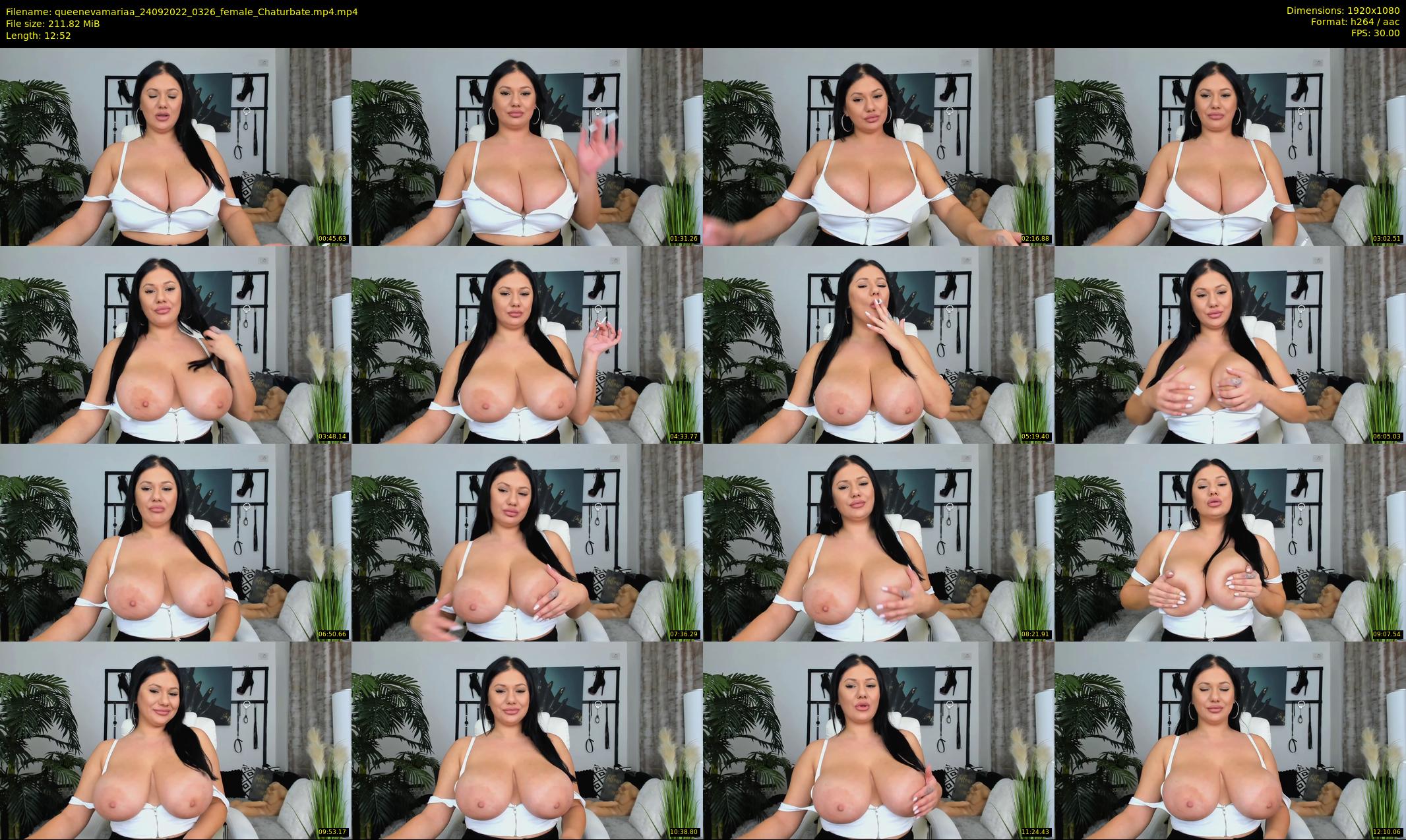 queenevamariaa — 13 minute Chaturbate female cam show recording, 1080p, Sep 24, 2022