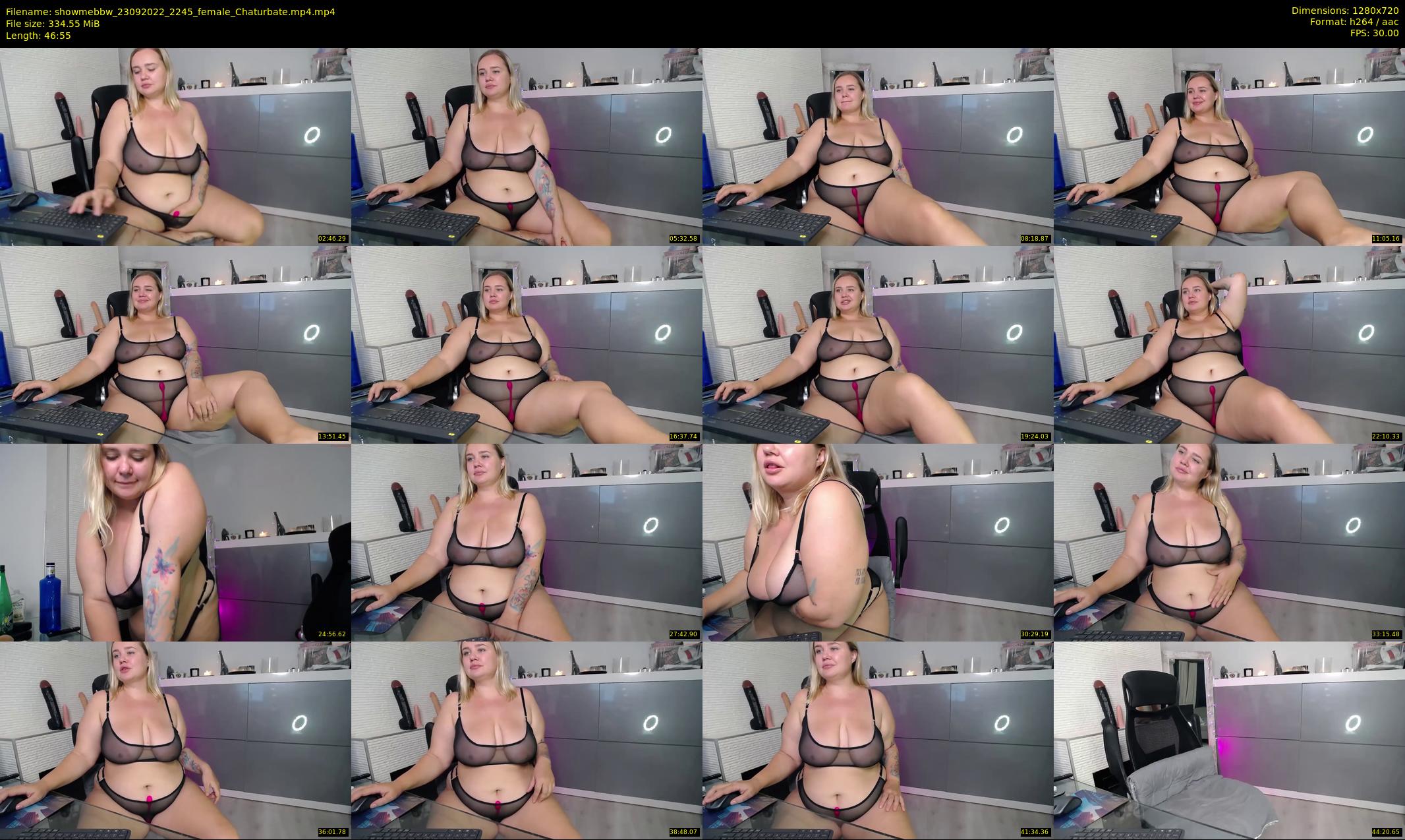 showmebbw — 47 minute Chaturbate female cam show recording, 720p, Sep 23, 2022