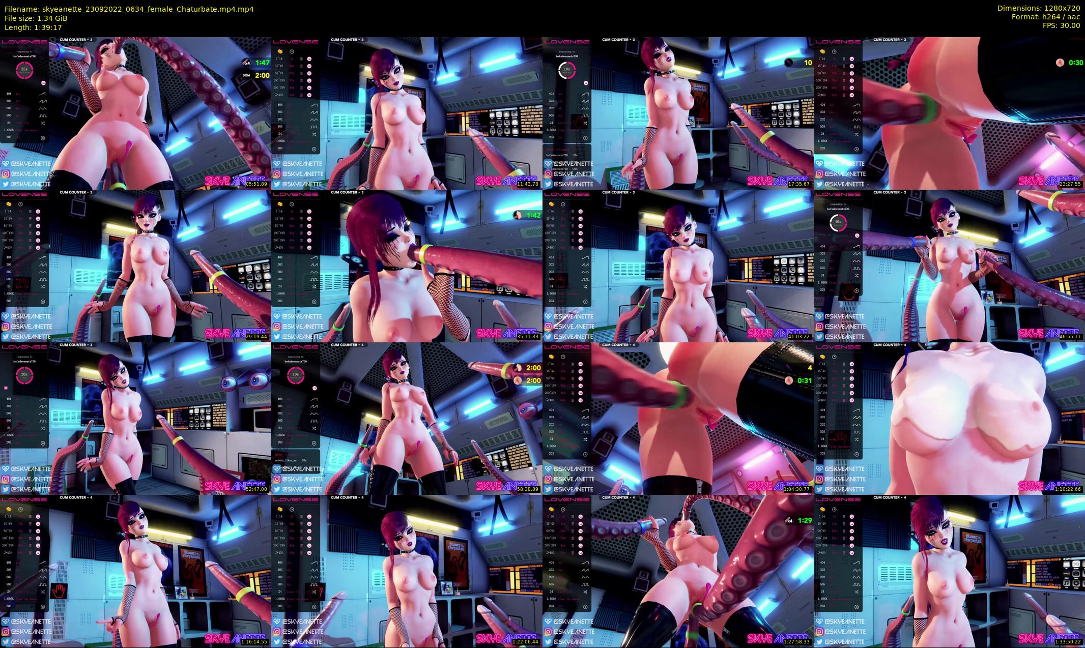 skyeanette — 100 minute Chaturbate female cam show recording, 720p, Sep 23, 2022