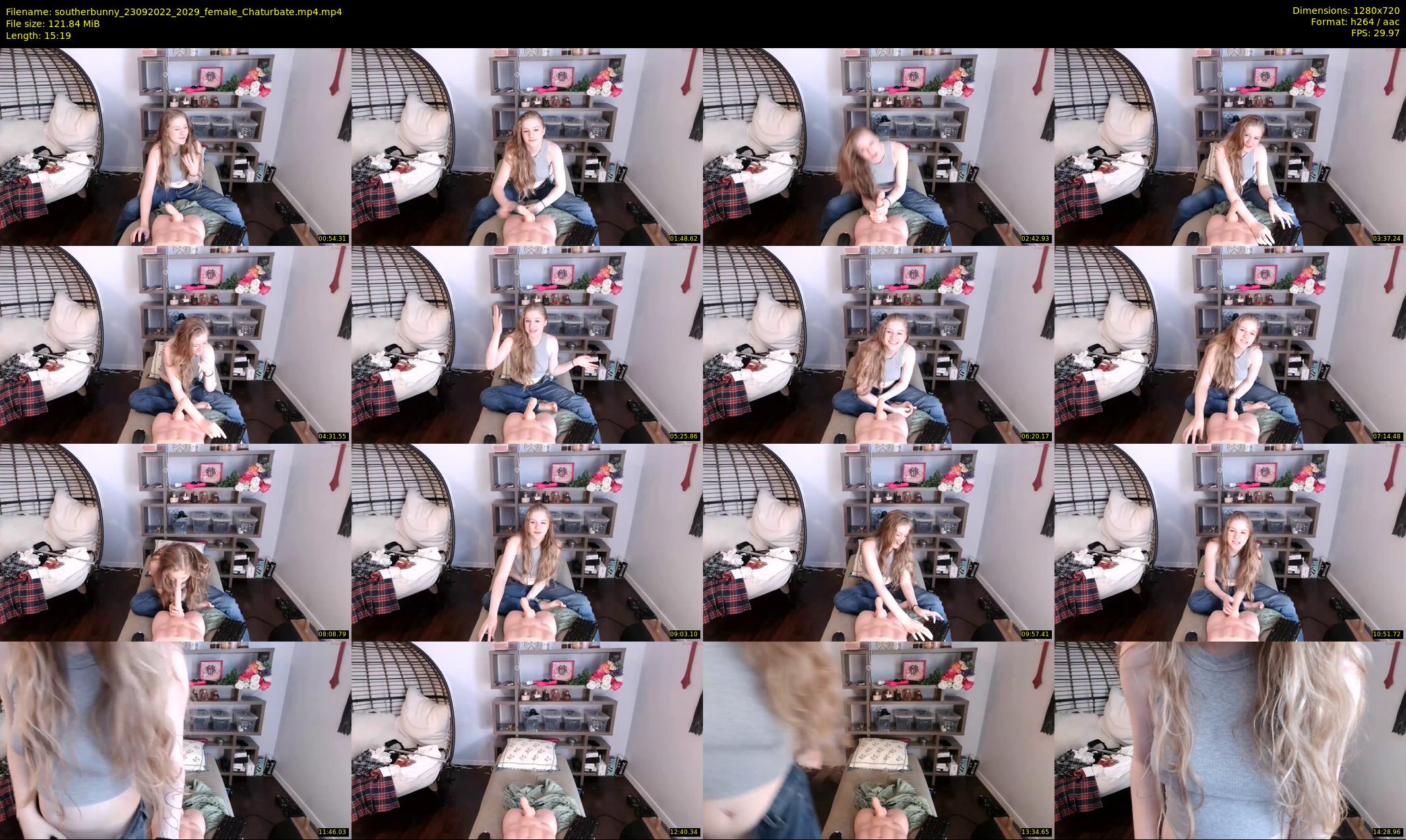southerbunny — 16 minute Chaturbate female cam show recording, 720p, Sep 23, 2022