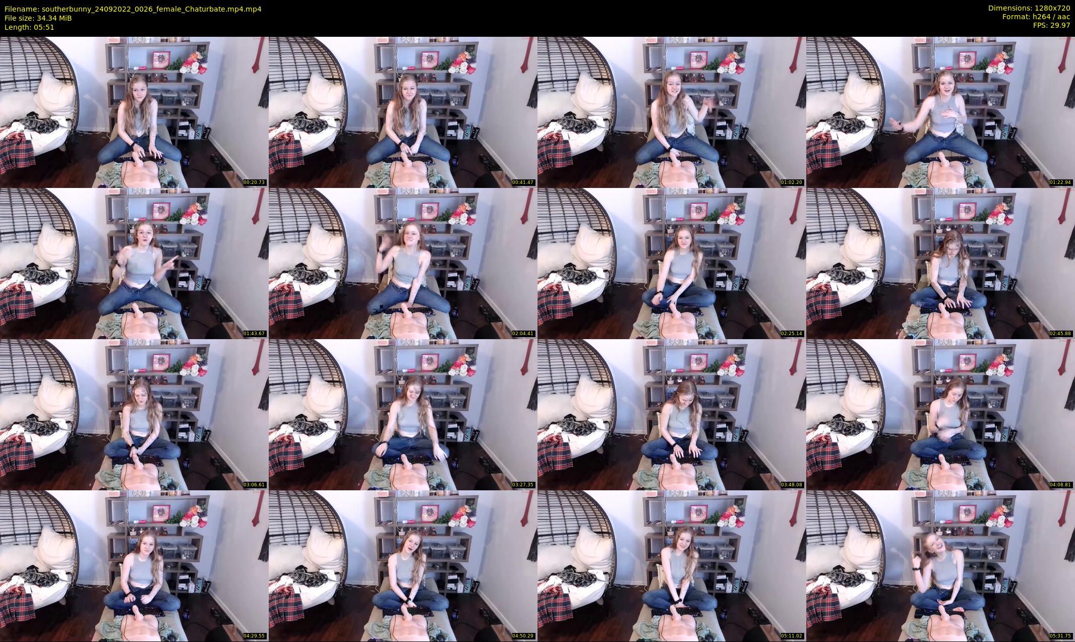 southerbunny — 6 minute Chaturbate female cam show recording, 720p, Sep 24, 2022