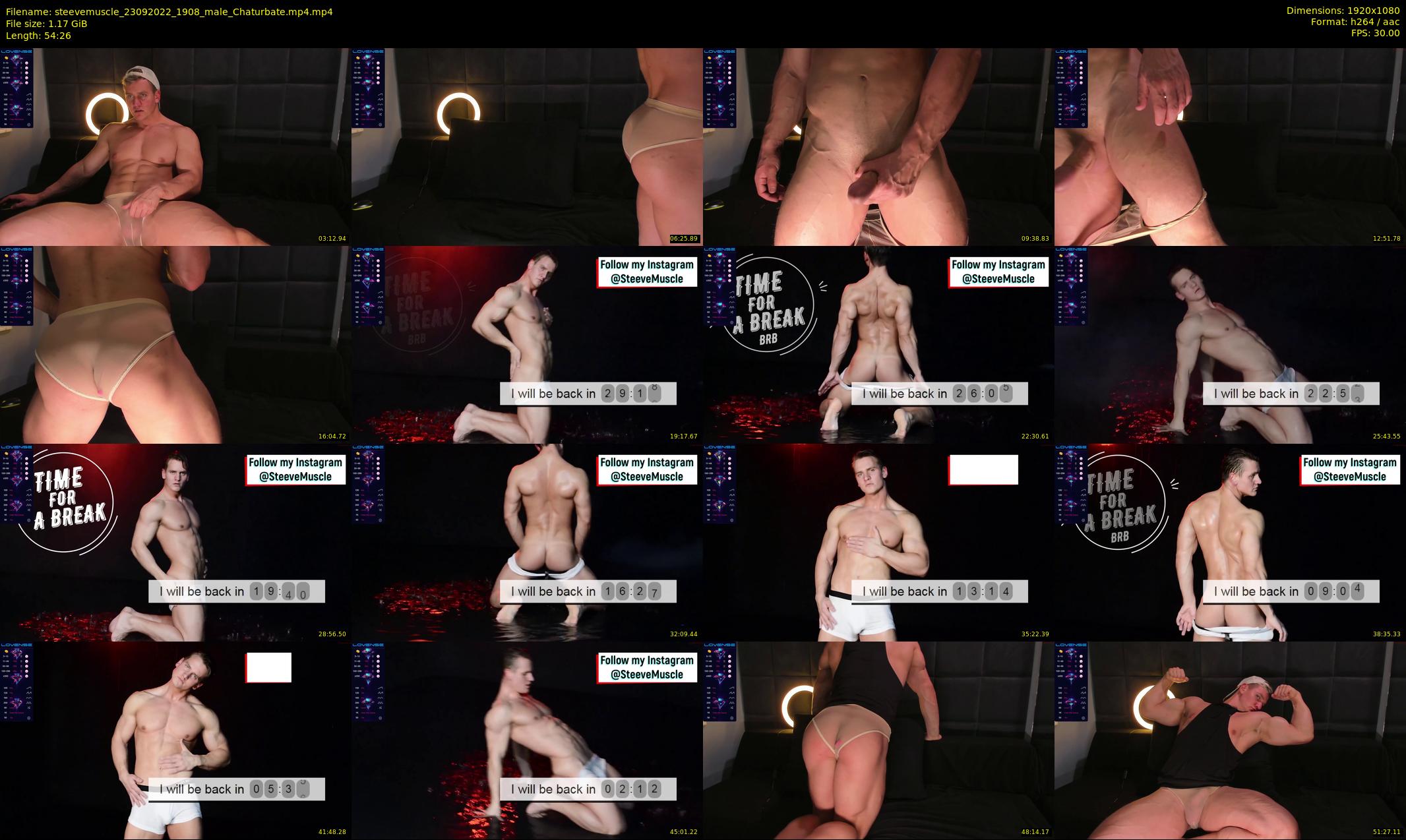 steevemuscle — 55 minute Chaturbate male cam show recording, 1080p, Sep 23, 2022