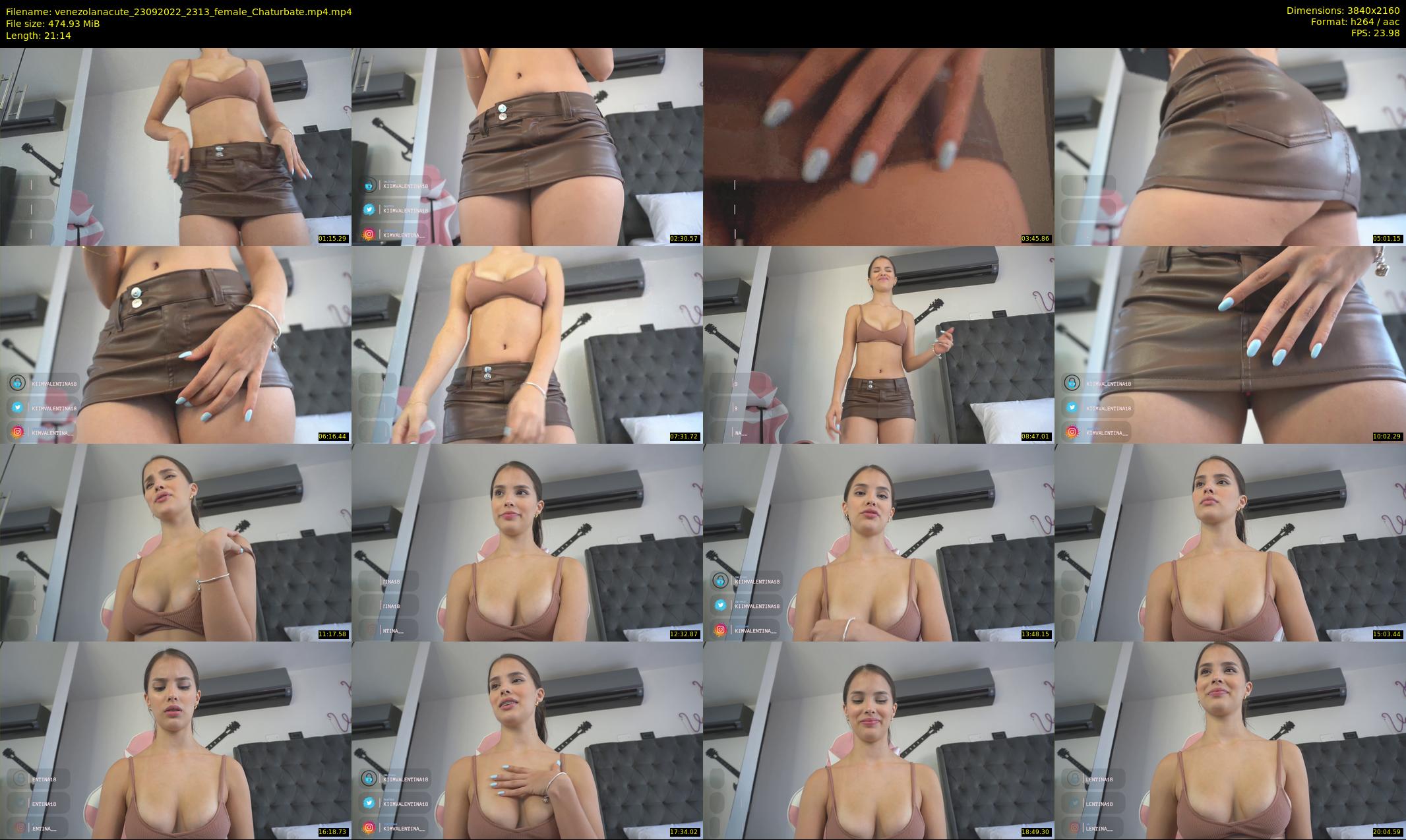 venezolanacute — 22 minute Chaturbate female cam show recording, 4K, Sep 23, 2022