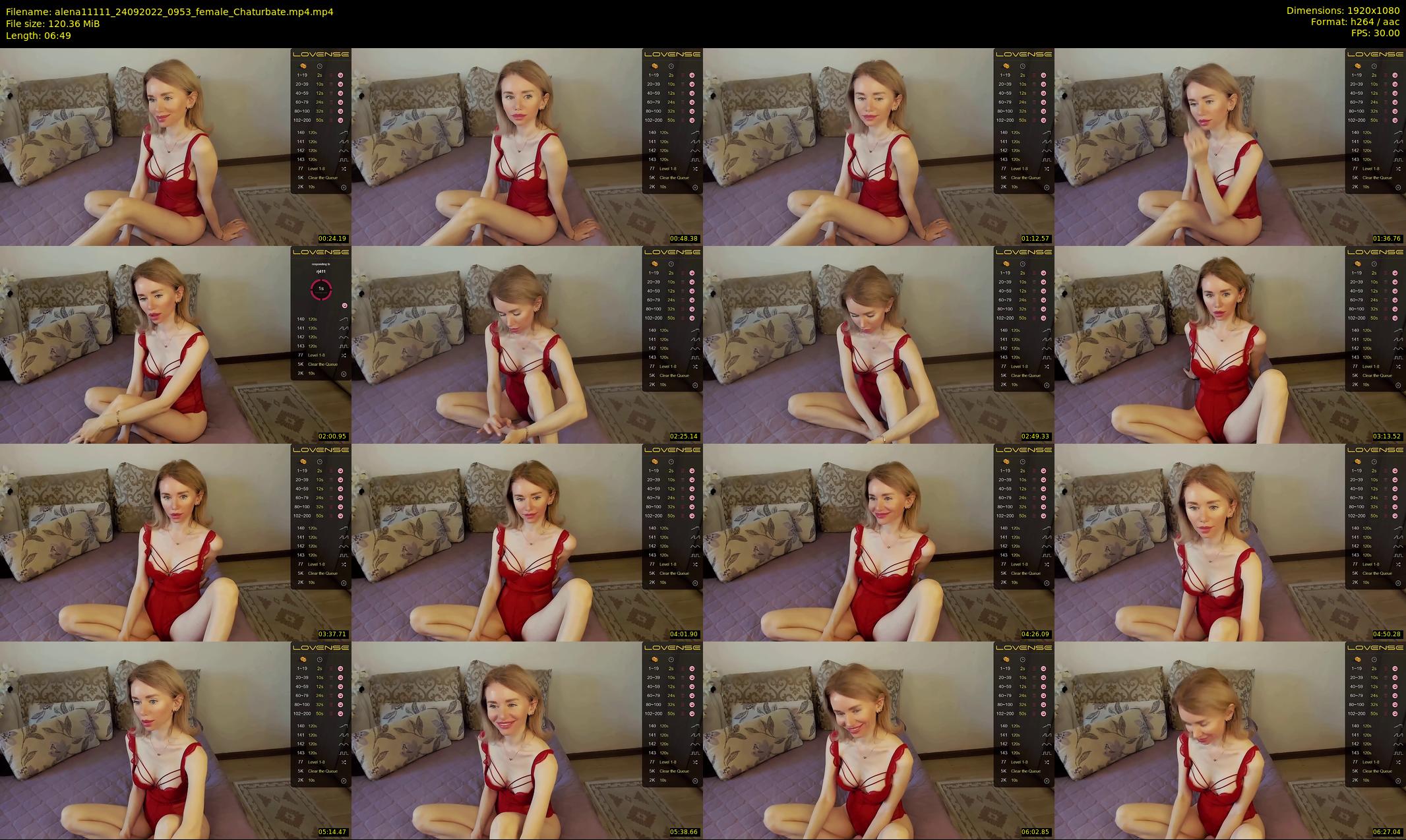 alena11111 — 7 minute Chaturbate female cam show recording, 1080p, Sep 24, 2022
