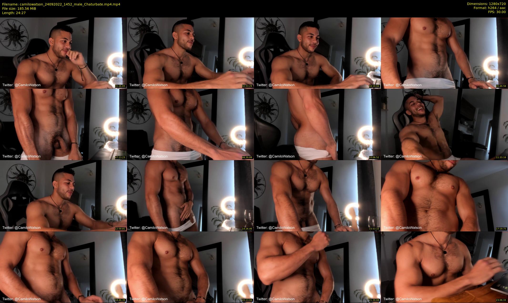 camilowatson — 25 minute Chaturbate male cam show recording, 720p, Sep 24, 2022