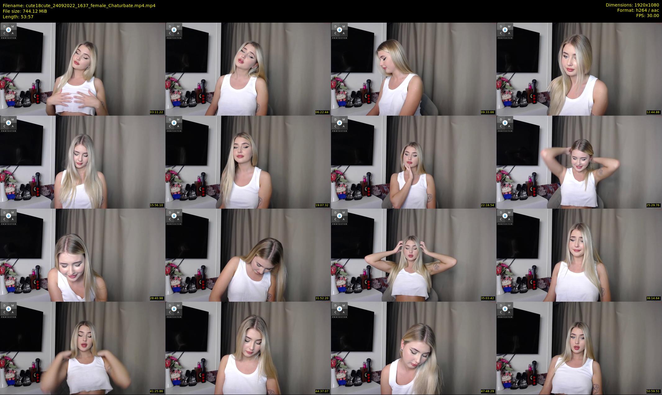 cute18cute — 54 minute Chaturbate female cam show recording, 1080p, Sep 24, 2022