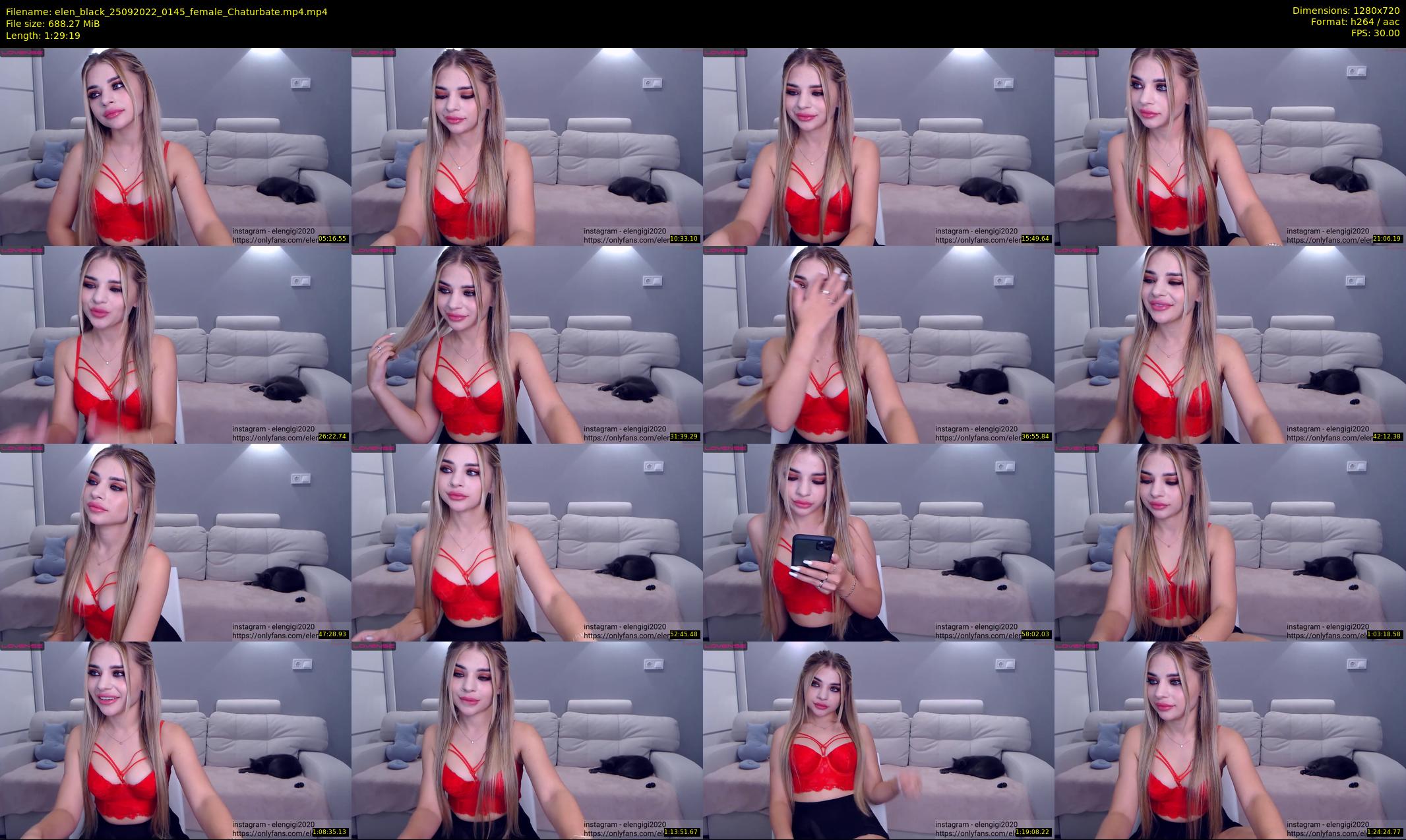 elen_black — 90 minute Chaturbate female cam show recording, 720p, Sep 25, 2022