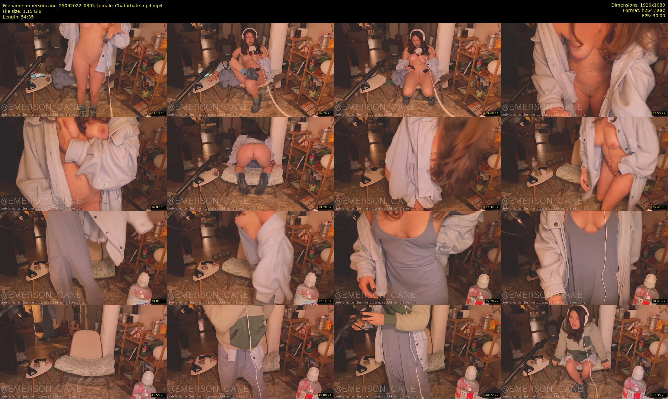 emersoncane — 55 minute Chaturbate female cam show recording, 1080p, Sep 25, 2022