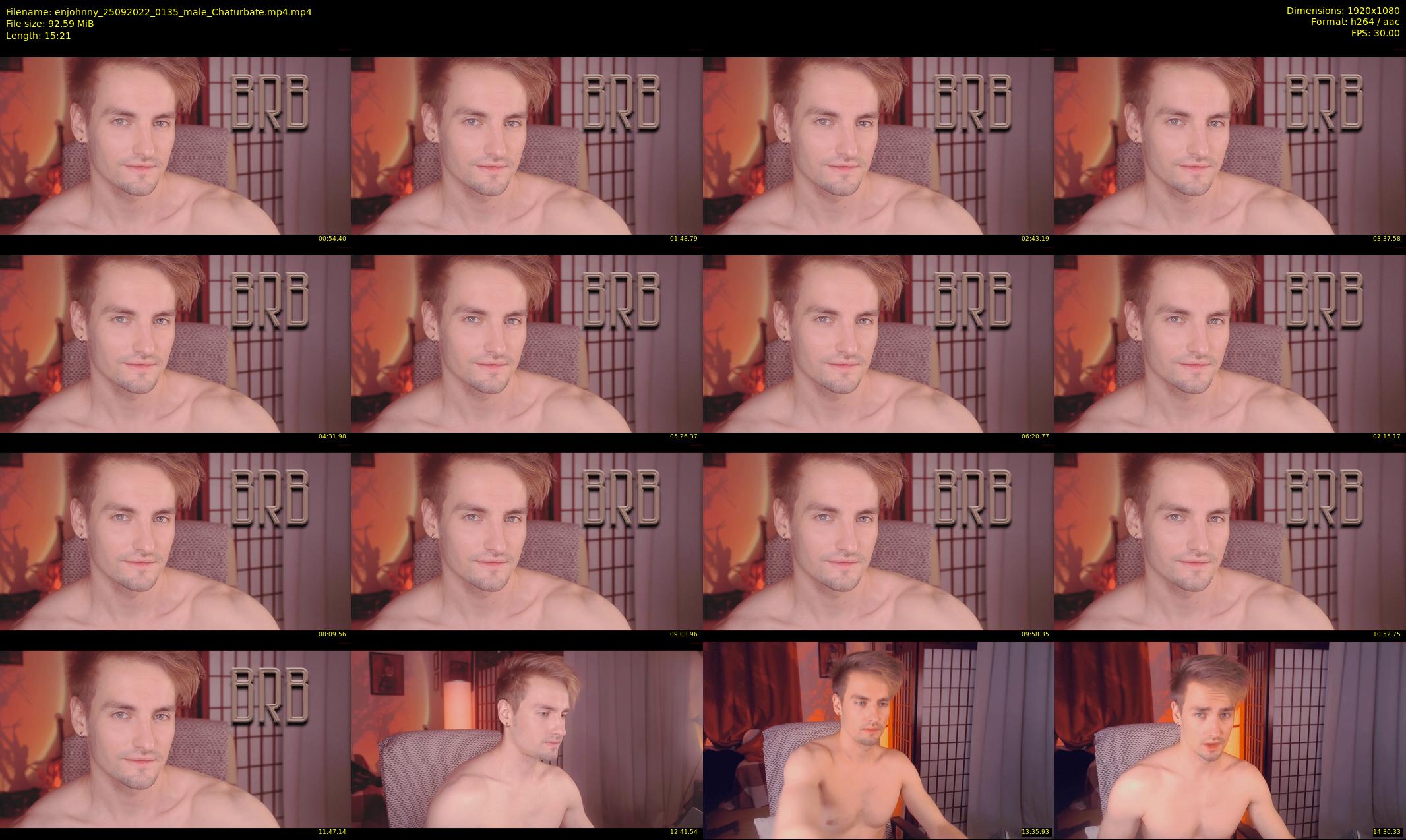 enjohnny — 16 minute Chaturbate male cam show recording, 1080p, Sep 25, 2022