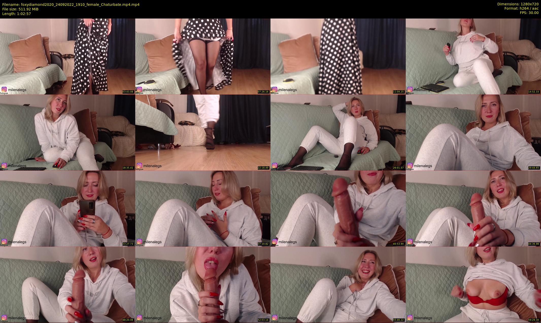 foxydiamond2020 — 63 minute Chaturbate female cam show recording, 720p, Sep 24, 2022