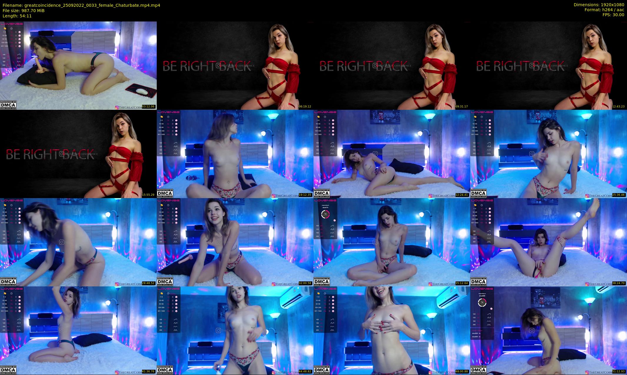 greatcoincidence — 55 minute Chaturbate female cam show recording, 1080p, Sep 25, 2022
