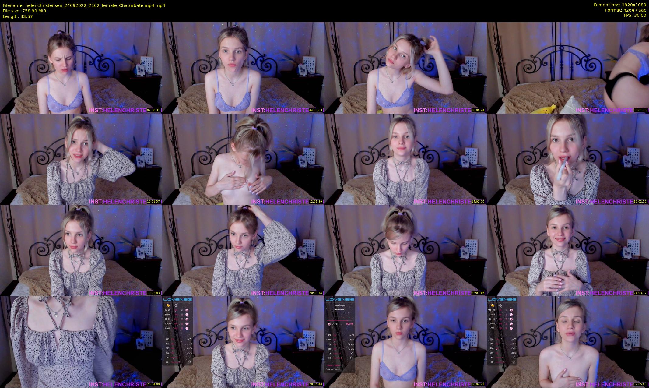 helenchristensen — 34 minute Chaturbate female cam show recording, 1080p, Sep 24, 2022