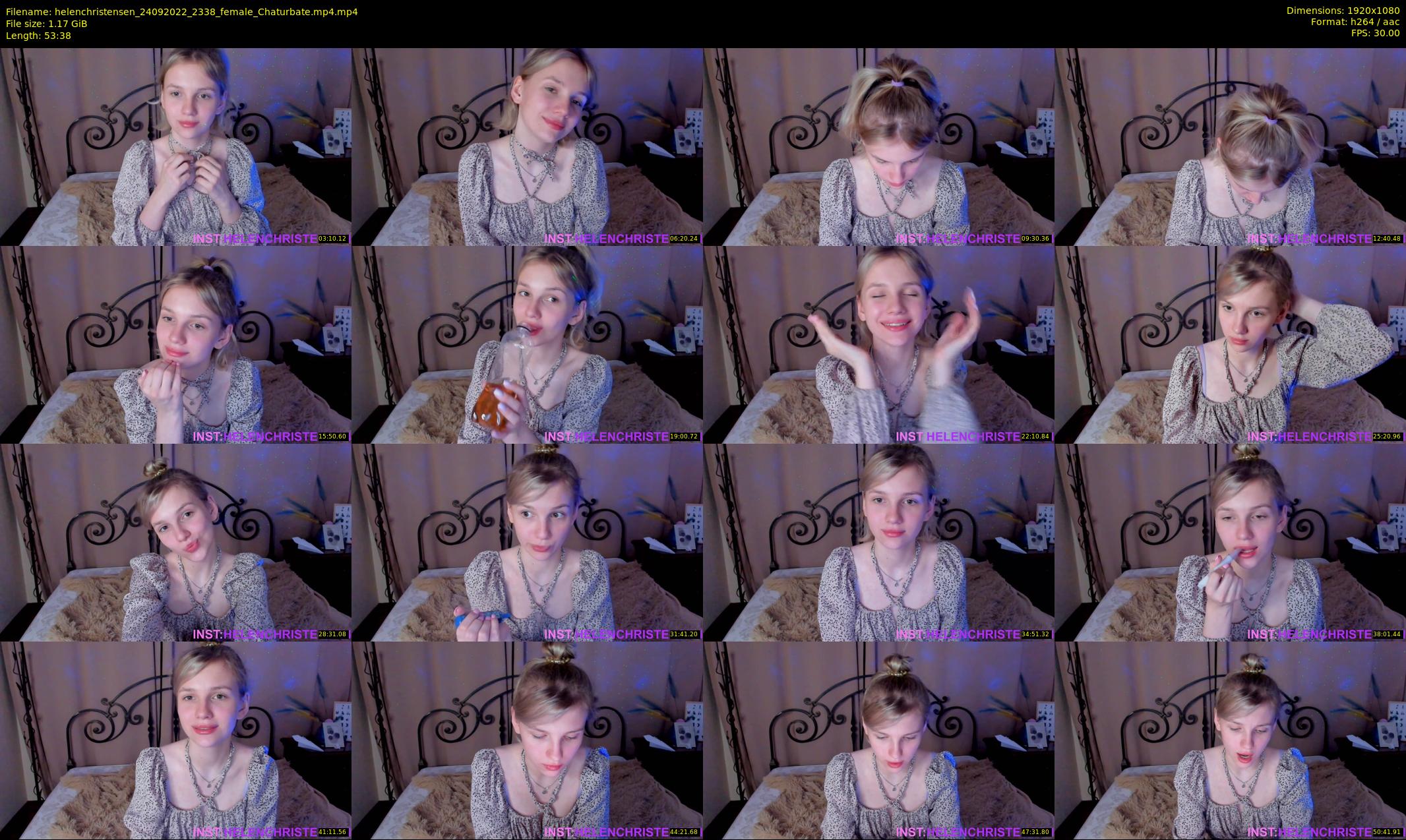 helenchristensen — 54 minute Chaturbate female cam show recording, 1080p, Sep 24, 2022