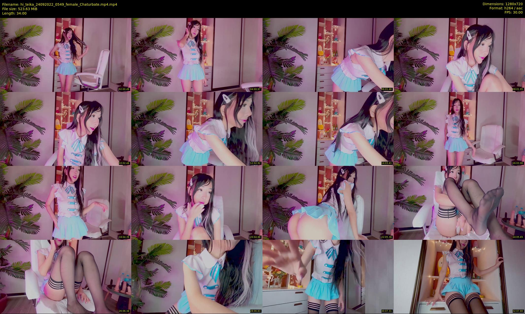 hi_teika — 34 minute Chaturbate female cam show recording, 720p, Sep 24, 2022