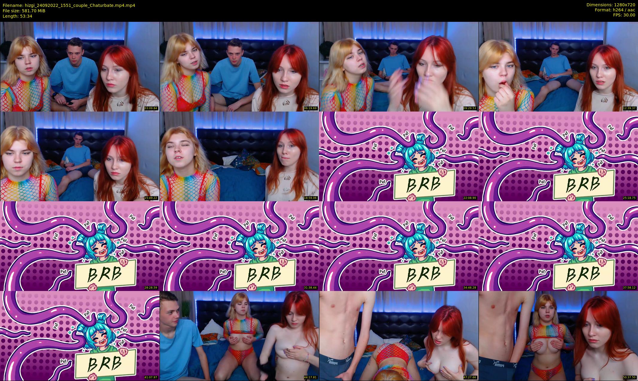hizgi — 54 minute Chaturbate couple cam show recording, 720p, Sep 24, 2022