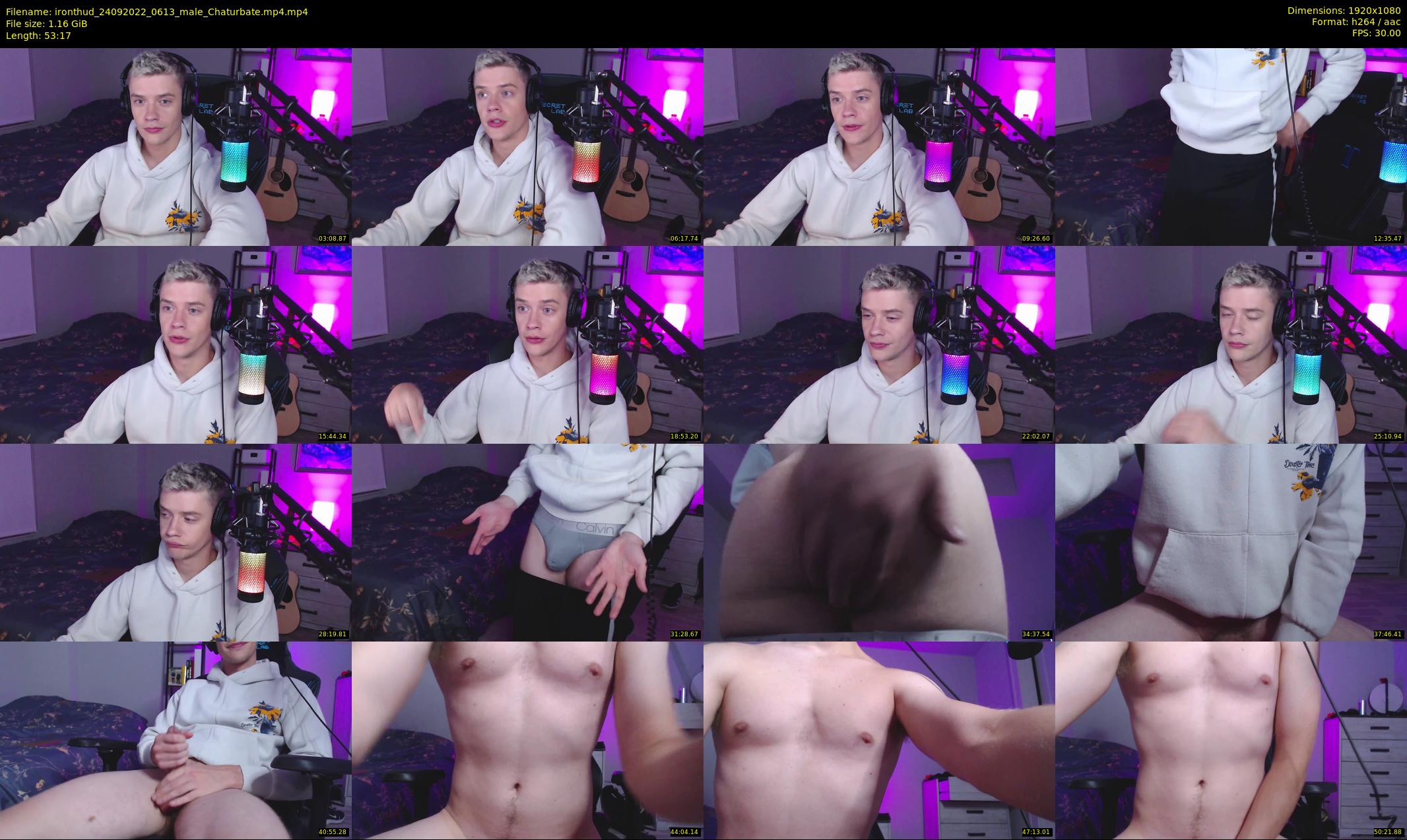 ironthud — 54 minute Chaturbate male cam show recording, 1080p, Sep 24, 2022