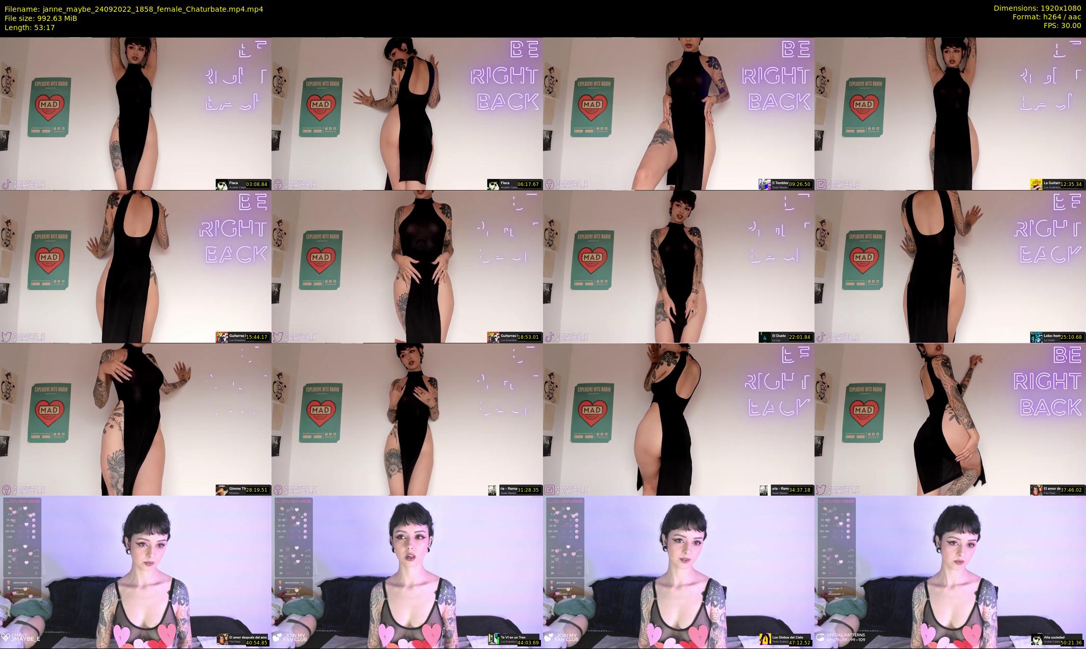 janne_maybe — 54 minute Chaturbate female cam show recording, 1080p, Sep 24, 2022