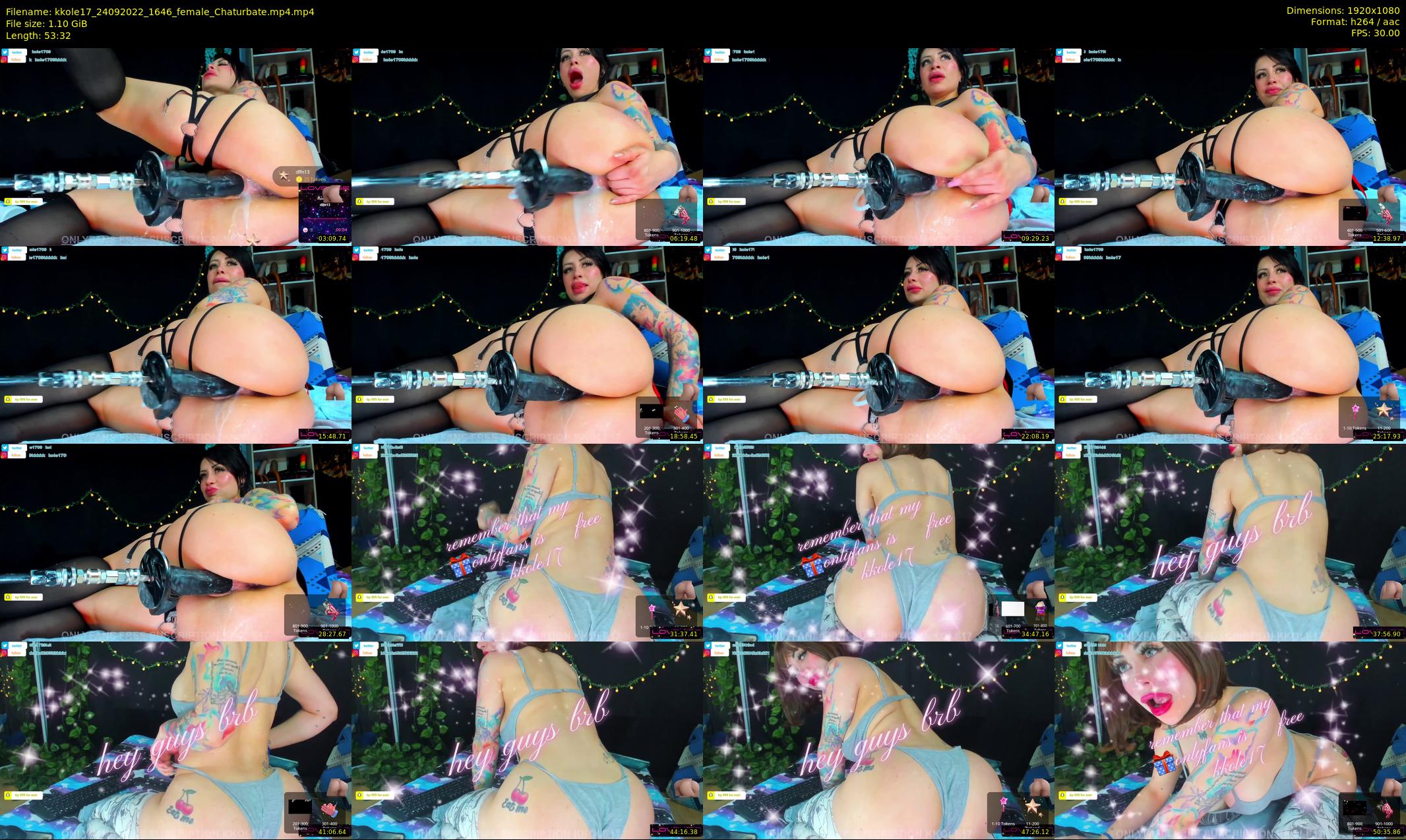 kkole17 — 54 minute Chaturbate female cam show recording, 1080p, Sep 24, 2022