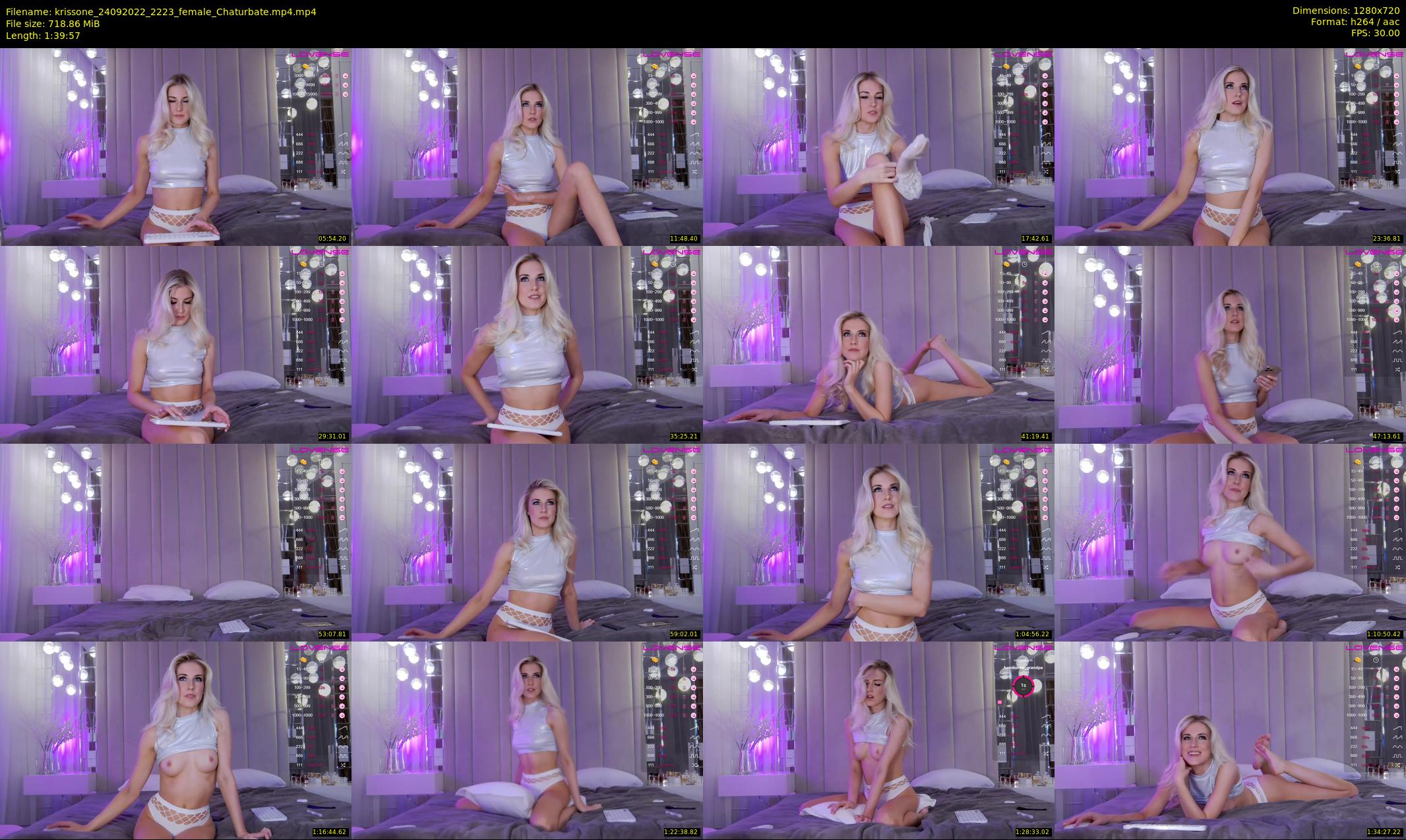 krissone — 100 minute Chaturbate female cam show recording, 720p, Sep 24, 2022