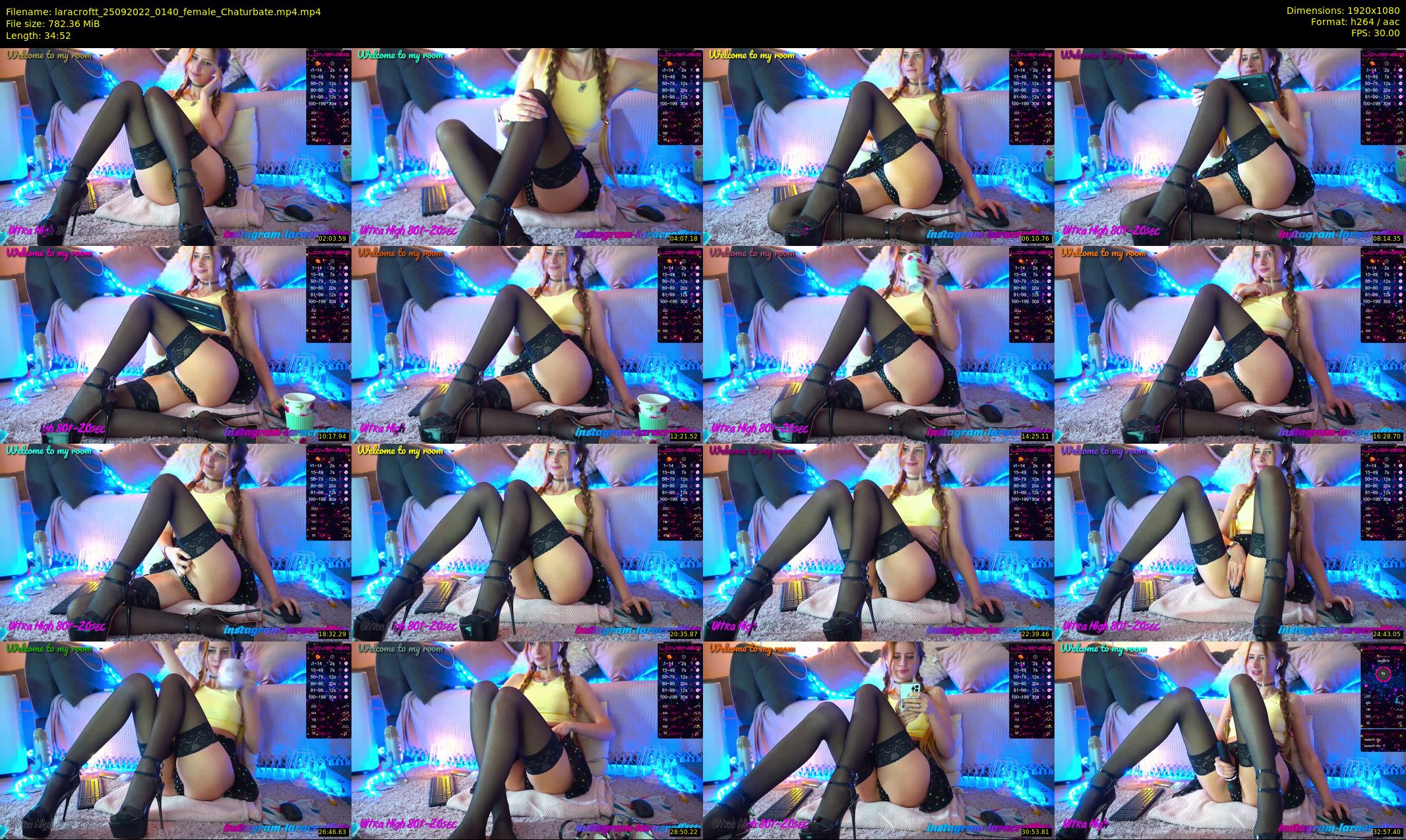 laracroftt — 35 minute Chaturbate female cam show recording, 1080p, Sep 25, 2022