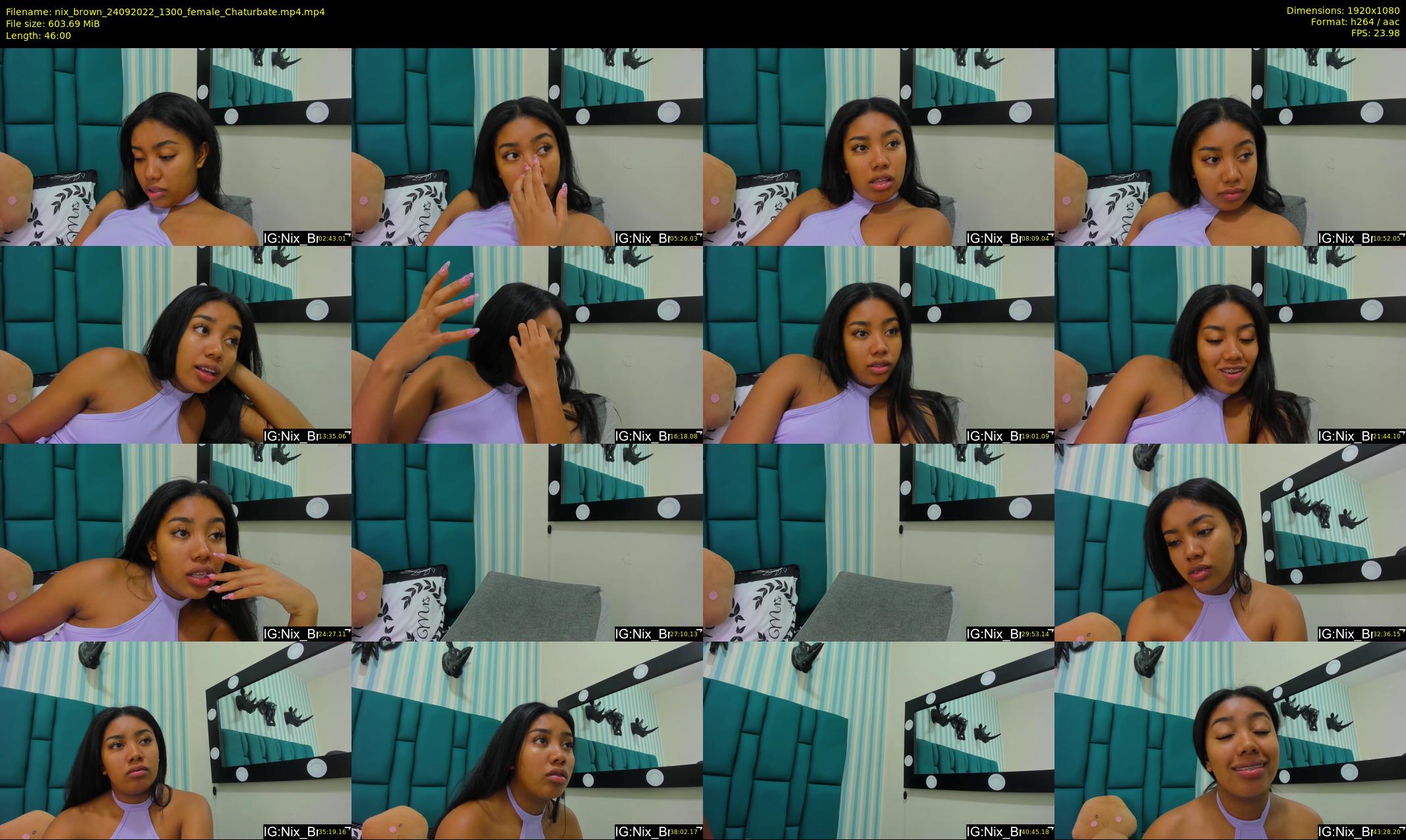 nix_brown — 46 minute Chaturbate female cam show recording, 1080p, Sep 24, 2022