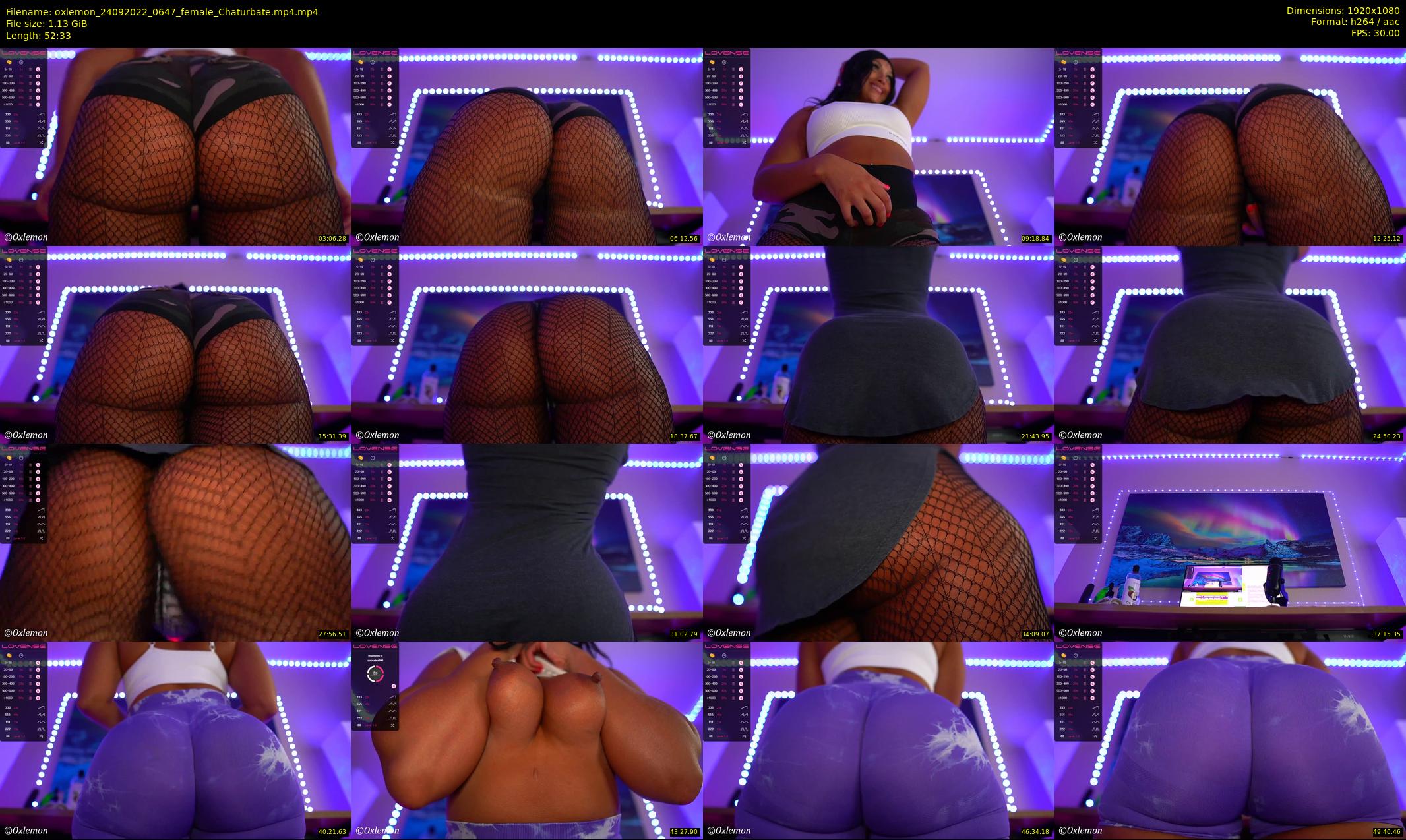 oxlemon — 53 minute Chaturbate female cam show recording, 1080p, Sep 24, 2022