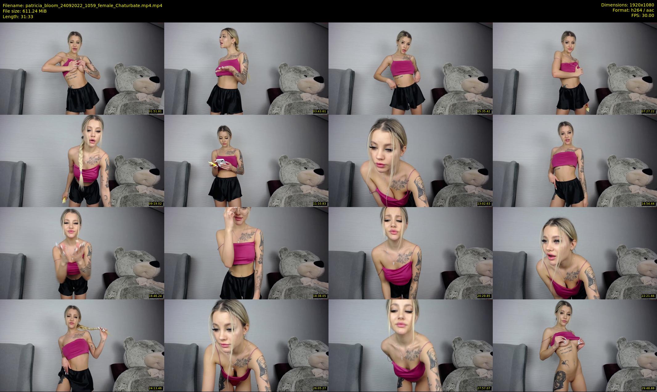 patricia_bloom — 32 minute Chaturbate female cam show recording, 1080p, Sep 24, 2022