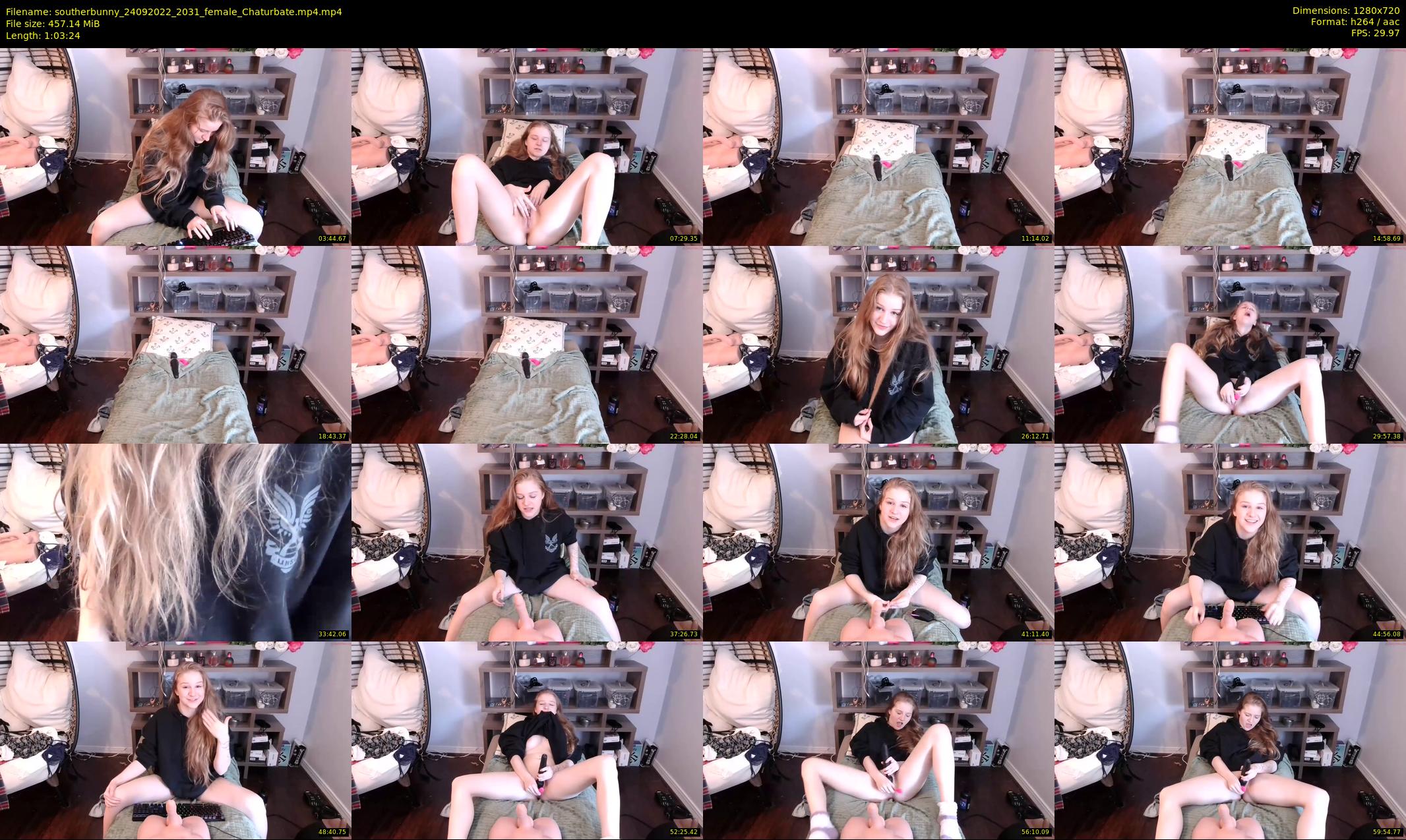 southerbunny — 64 minute Chaturbate female cam show recording, 720p, Sep 24, 2022