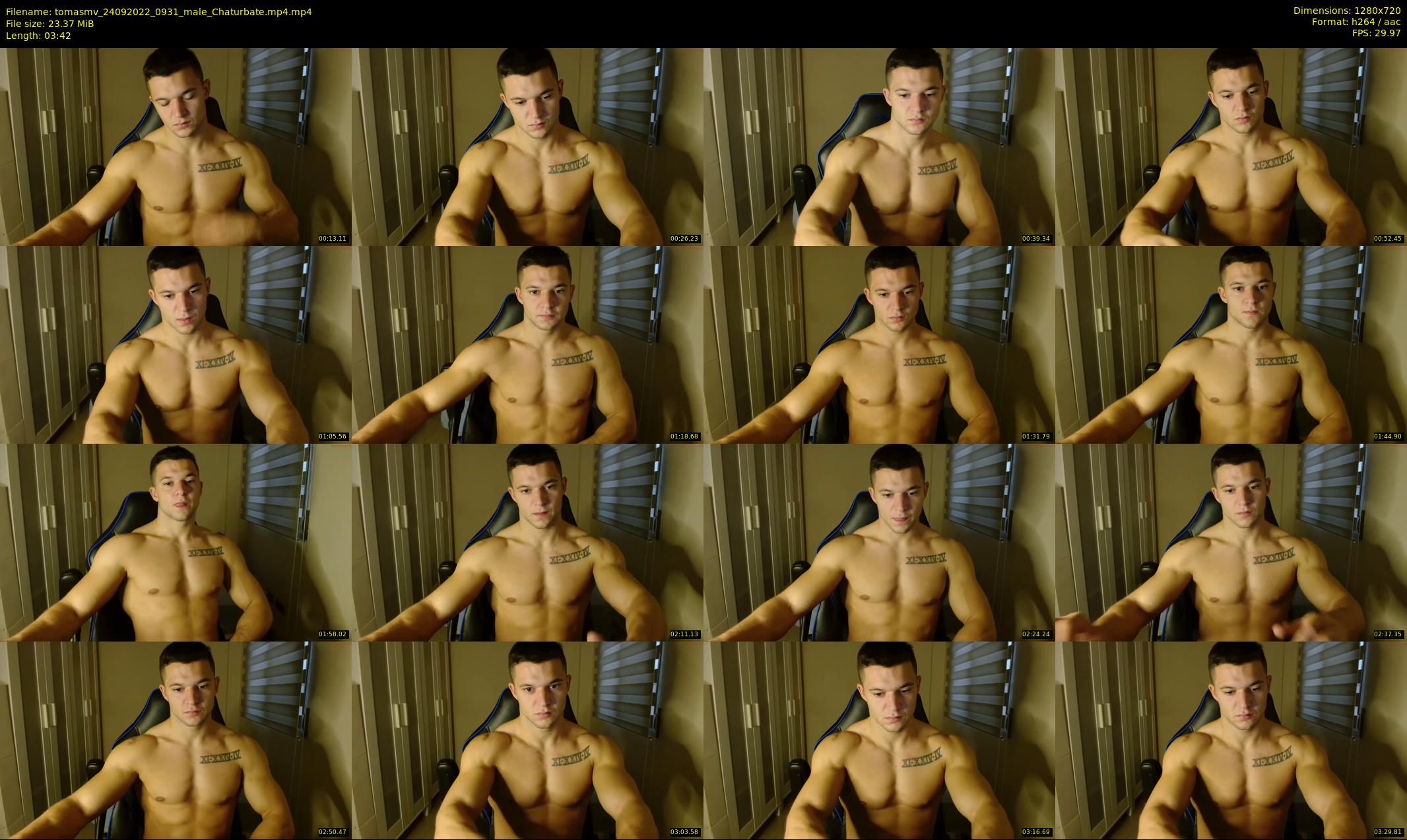 tomasmv — 4 minute Chaturbate male cam show recording, 720p, Sep 24, 2022