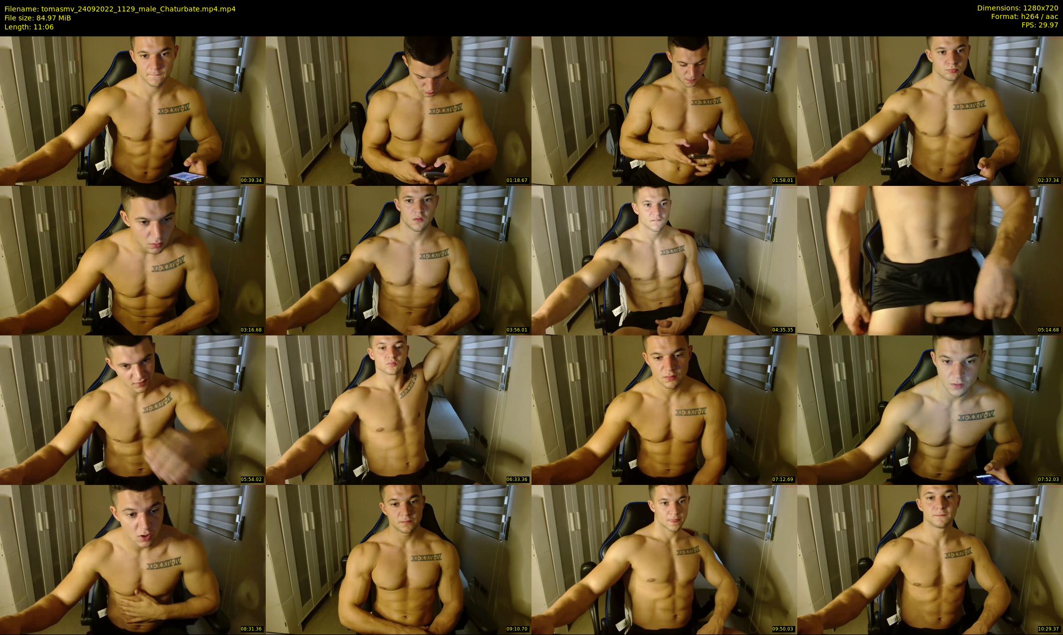 tomasmv — 12 minute Chaturbate male cam show recording, 720p, Sep 24, 2022