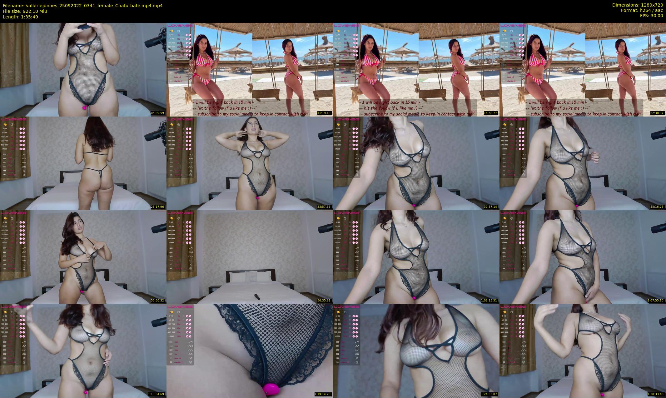 valleriejonnes — 96 minute Chaturbate female cam show recording, 720p, Sep 25, 2022