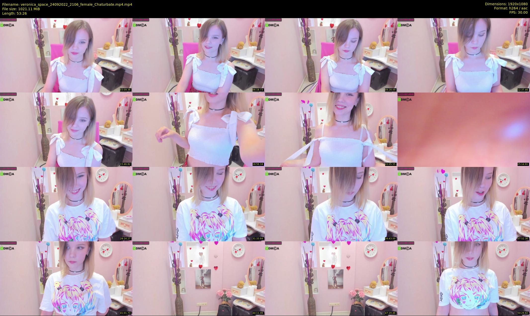 veronica_space — 54 minute Chaturbate female cam show recording, 1080p, Sep 24, 2022