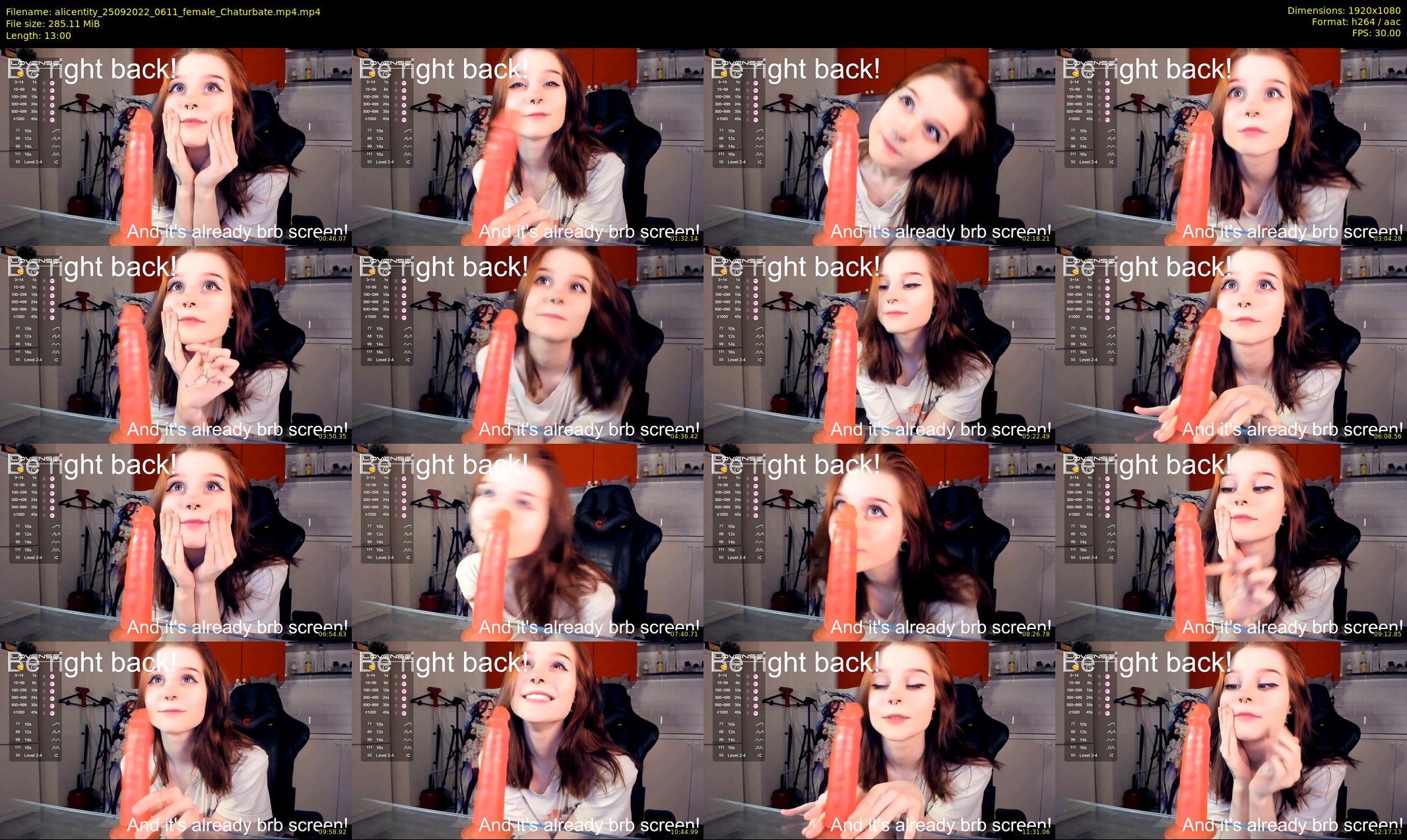 alicentity — 13 minute Chaturbate female cam show recording, 1080p, Sep 25, 2022