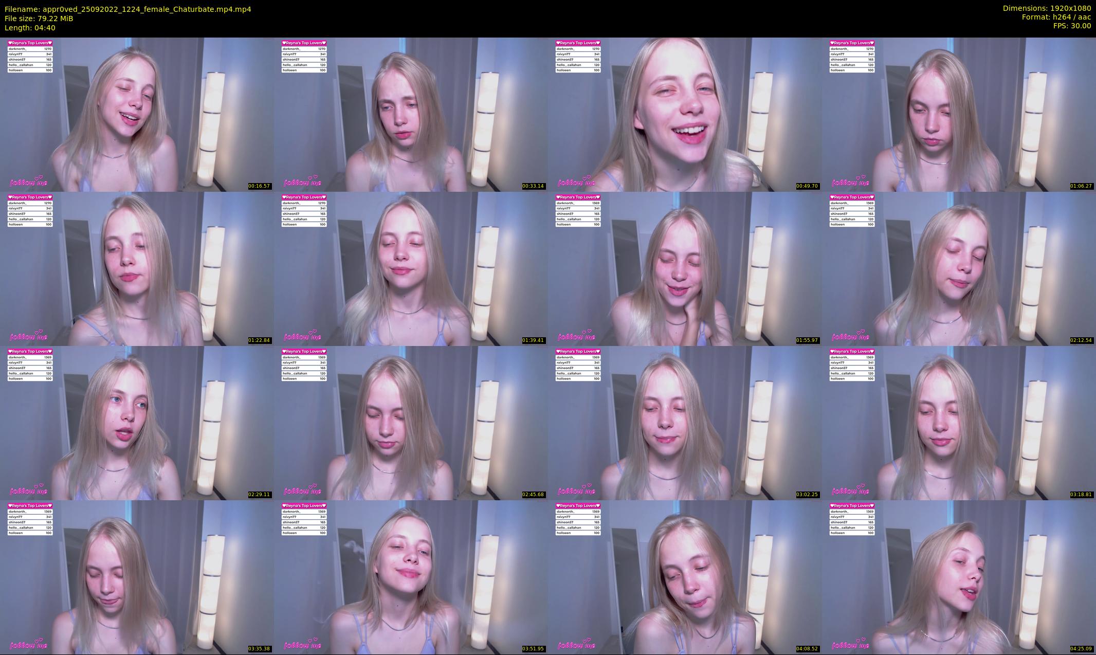 appr0ved — 5 minute Chaturbate female cam show recording, 1080p, Sep 25, 2022