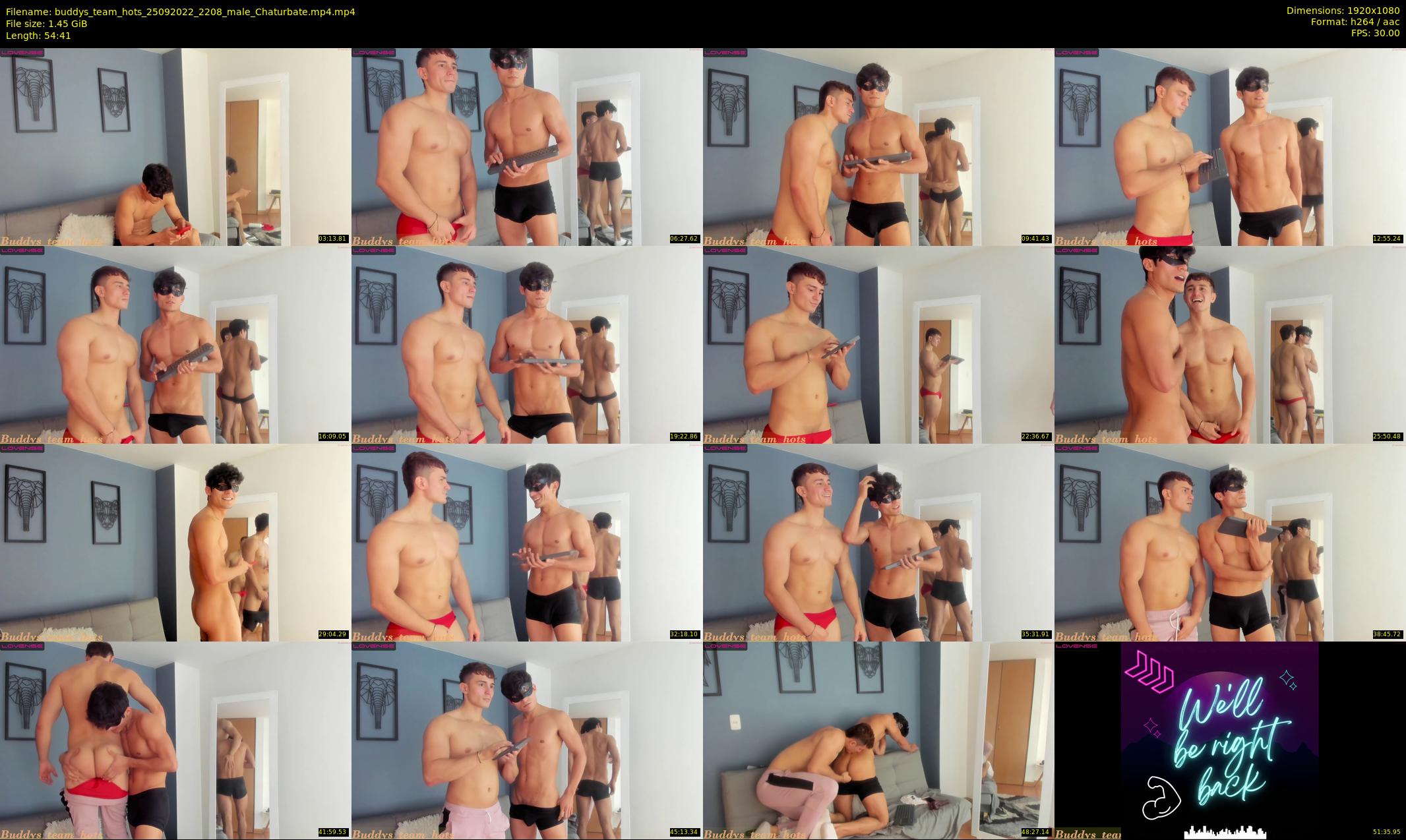 buddys_team_hots — 55 minute Chaturbate couple cam show recording, 1080p, Sep 25, 2022